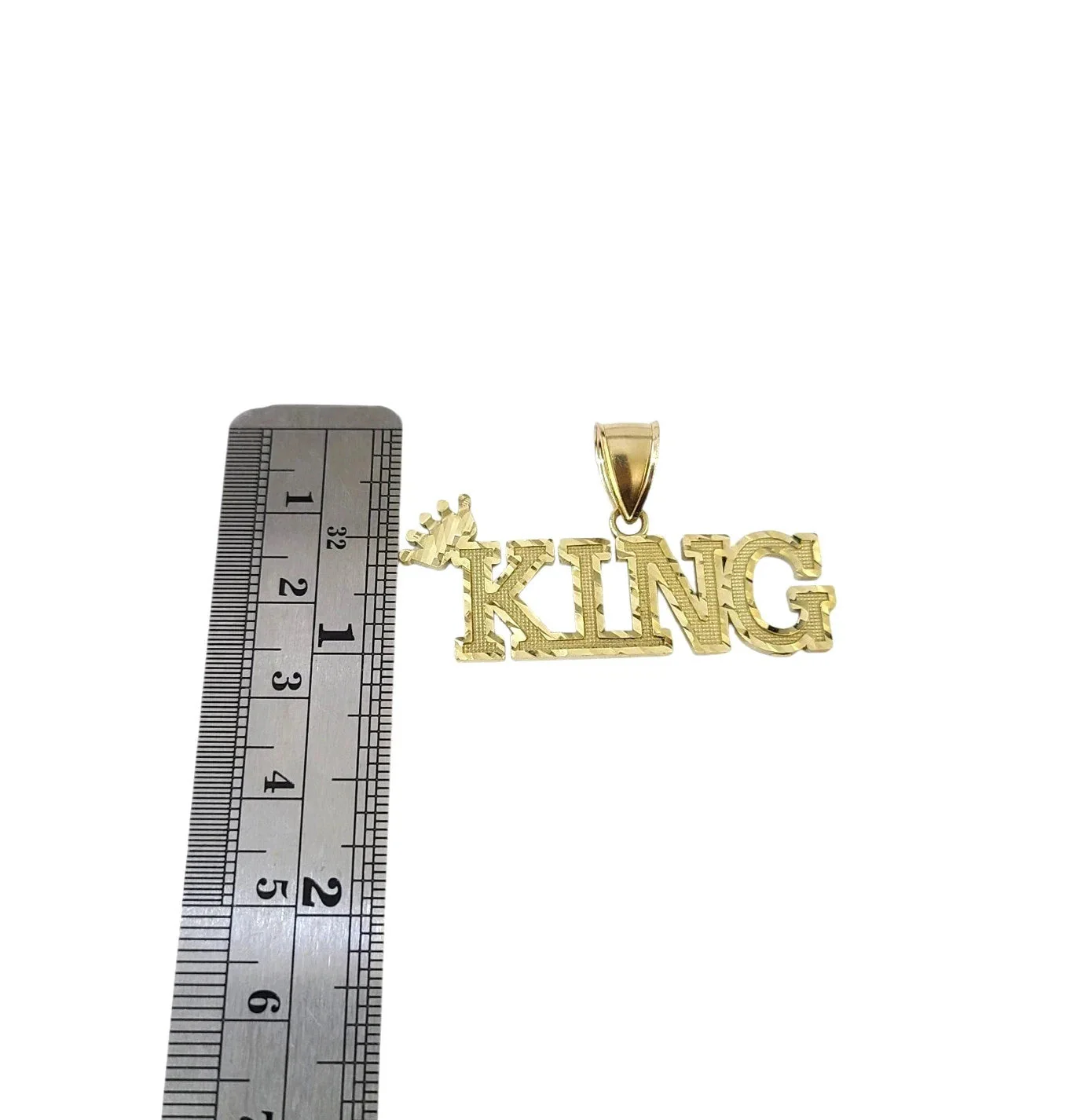 10K Yellow Gold Miami Cuban Link Chain Set KING Charm Pendant 4.5mm 18-28" - Image 7