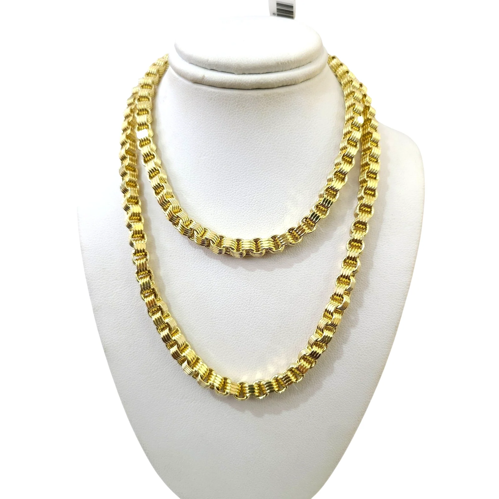 10k Yellow Gold Necklace Box Byzantine Chain 5mm 20"-28" inch REAL 10kt