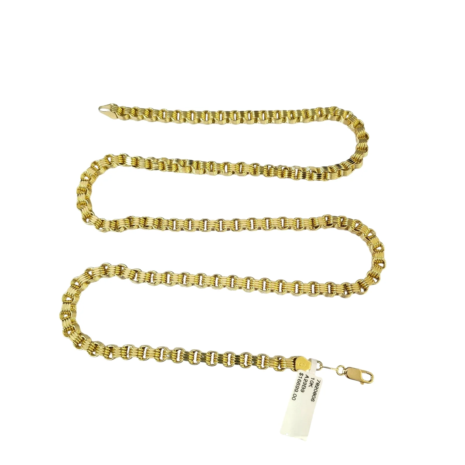 10k Yellow Gold Necklace Box Byzantine Chain 5mm 20"-28" inch REAL 10kt - Image 6