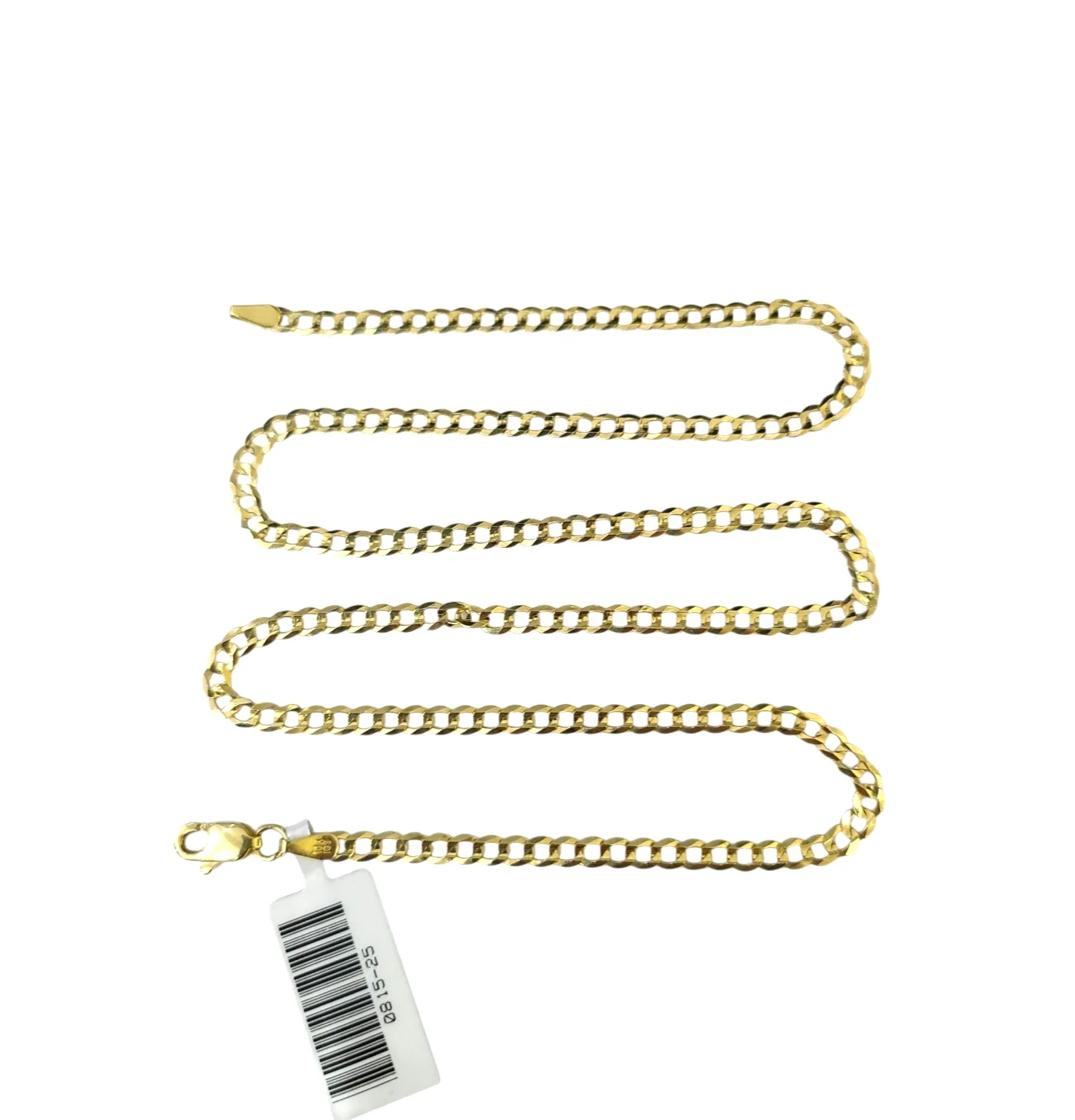 10k Yellow Gold Necklace Cuban Curb Chain 3mm 18"-28" inch 10kt - Image 6