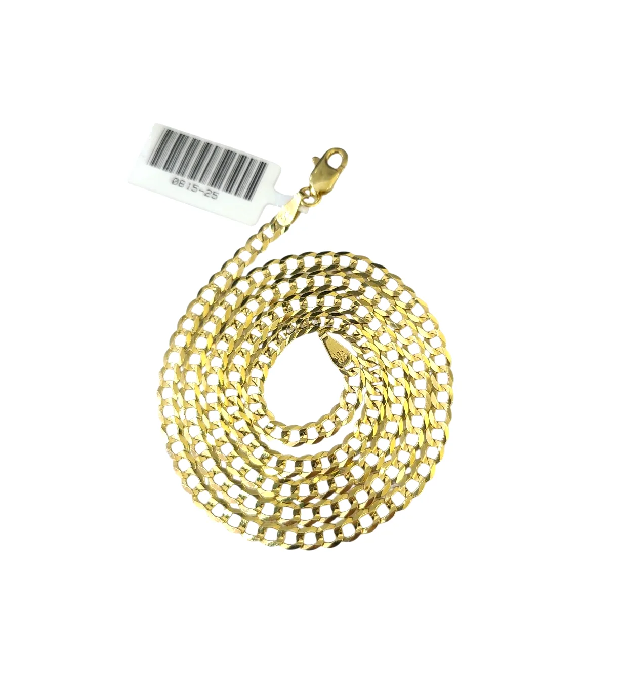 10k Yellow Gold Necklace Cuban Curb Chain 3mm 18"-28" inch 10kt - Image 7
