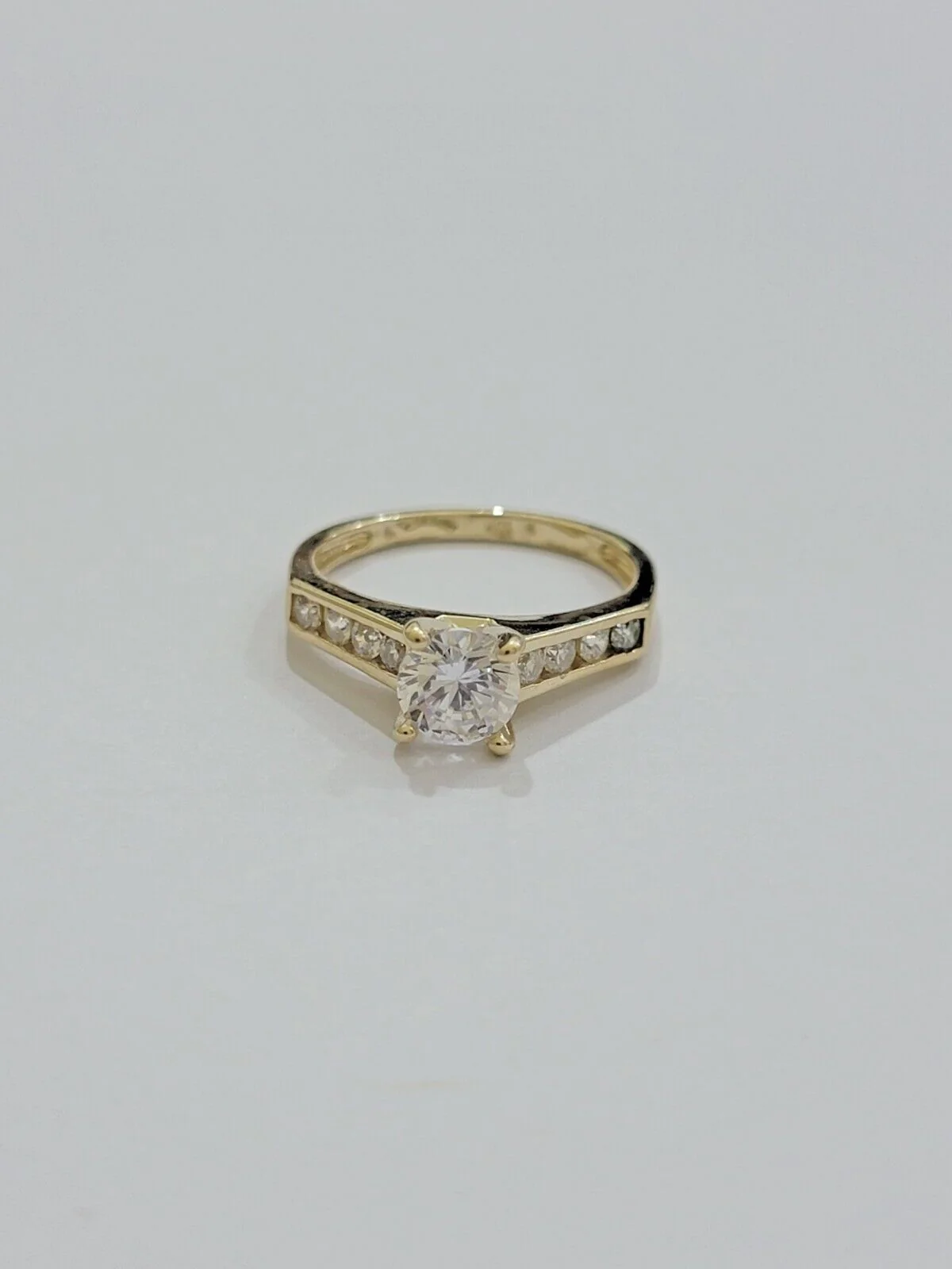 10k Yellow Gold Ring Ladies Engagement Wedding Band Ring Sizes 6,7,8,9,10,11 & 12 - Image 5