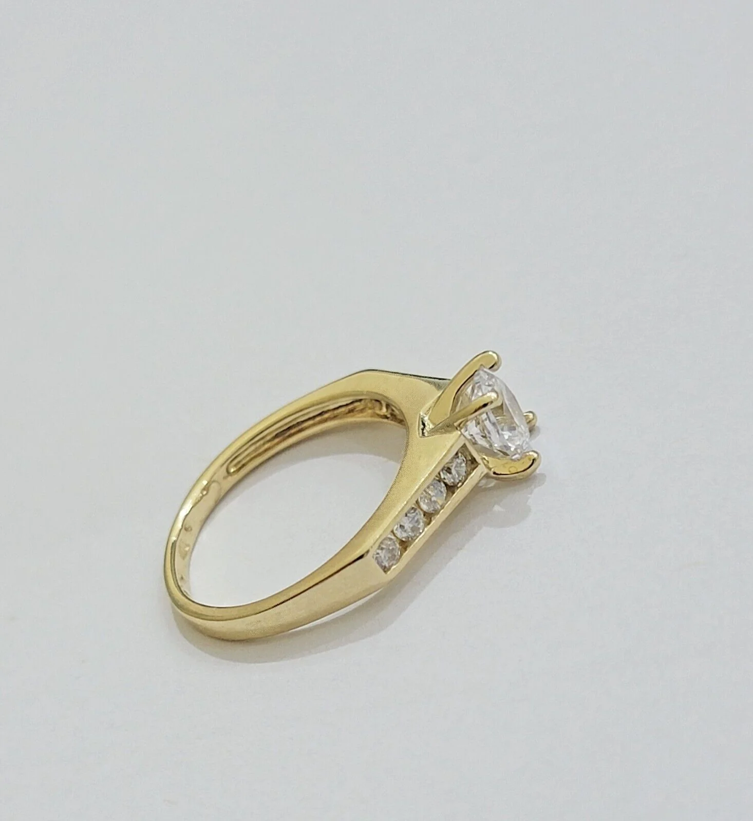 10k Yellow Gold Ring Ladies Engagement Wedding Band All Sizes Real 10kt Women - Image 3