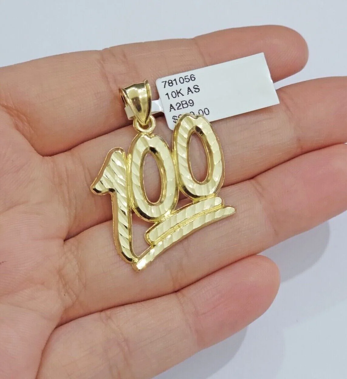 10k Yellow Gold Rope Chain 100 Charm Pendant Set 22 Inch 3mm Necklace REAL SALE - Image 10
