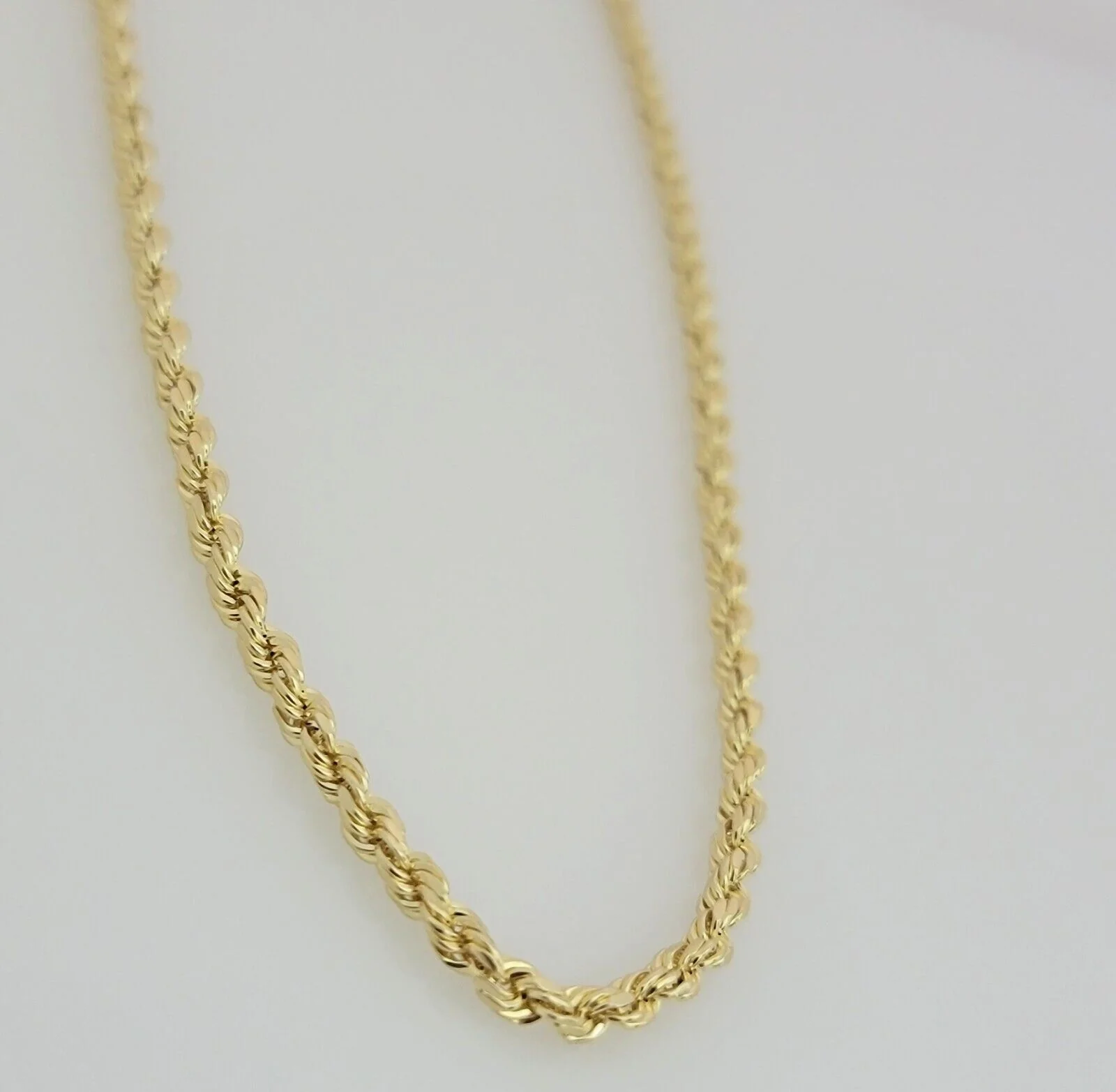 10K Yellow Gold Rope Chain Necklace 3mm 20" Choker REAL 10kt For Men & Women - Image 6