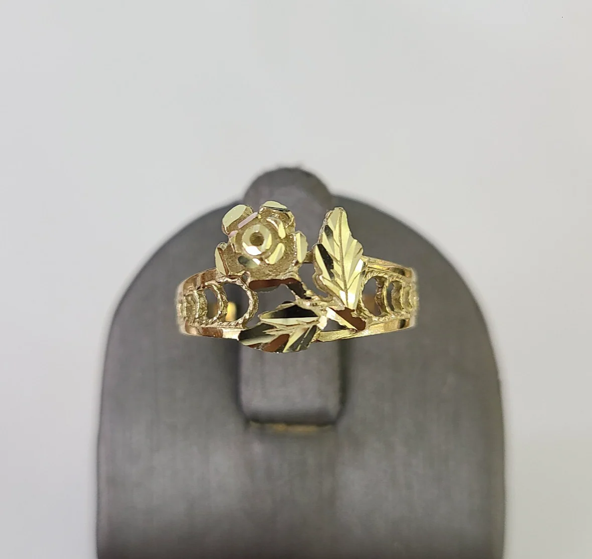 10k Yellow Gold Rose Flower Ring Casual Band Genuine Brand New All Sizes
