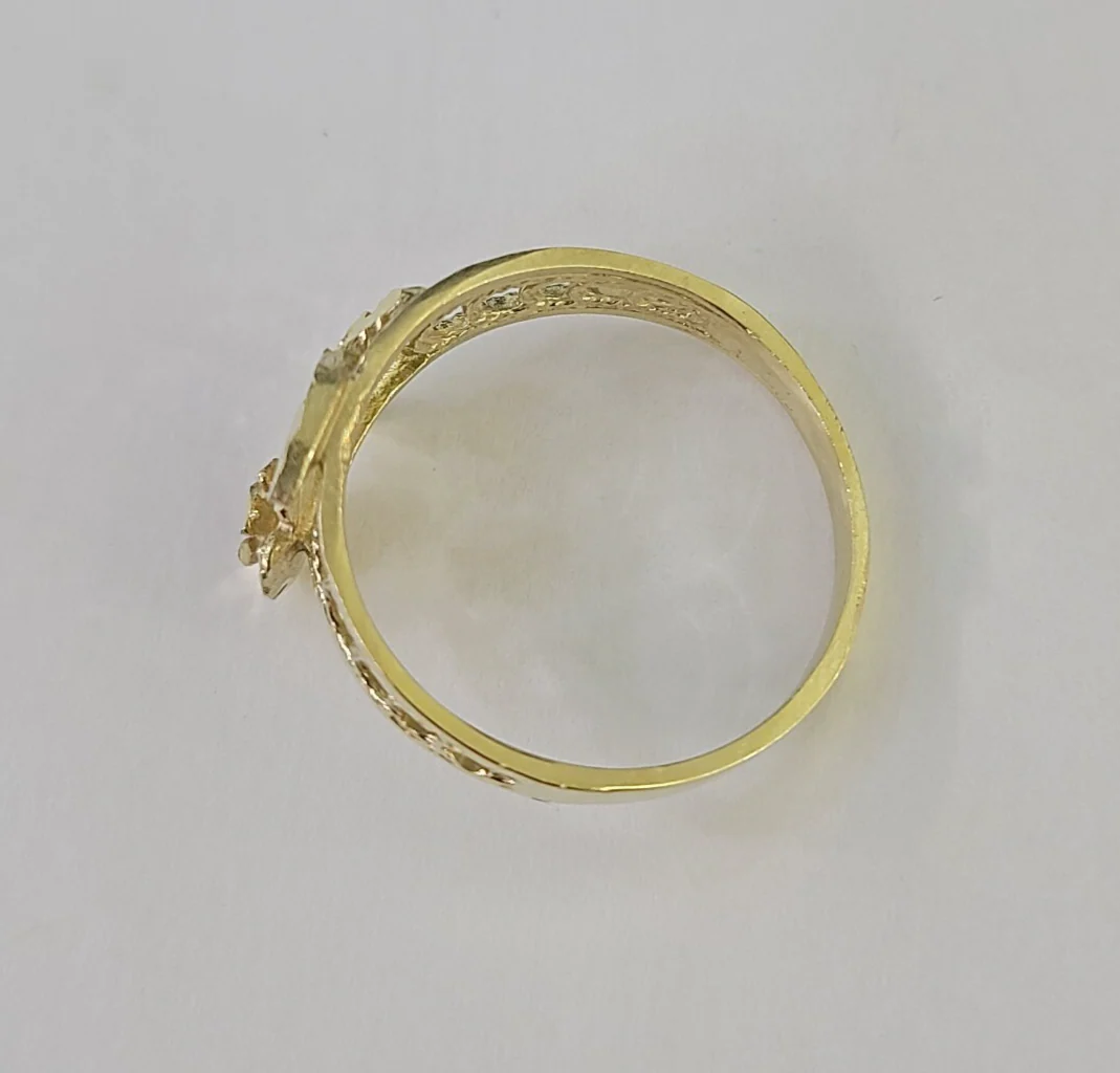 10k Yellow Gold Rose Flower Ring Casual Band Genuine Brand New All Sizes - Image 5