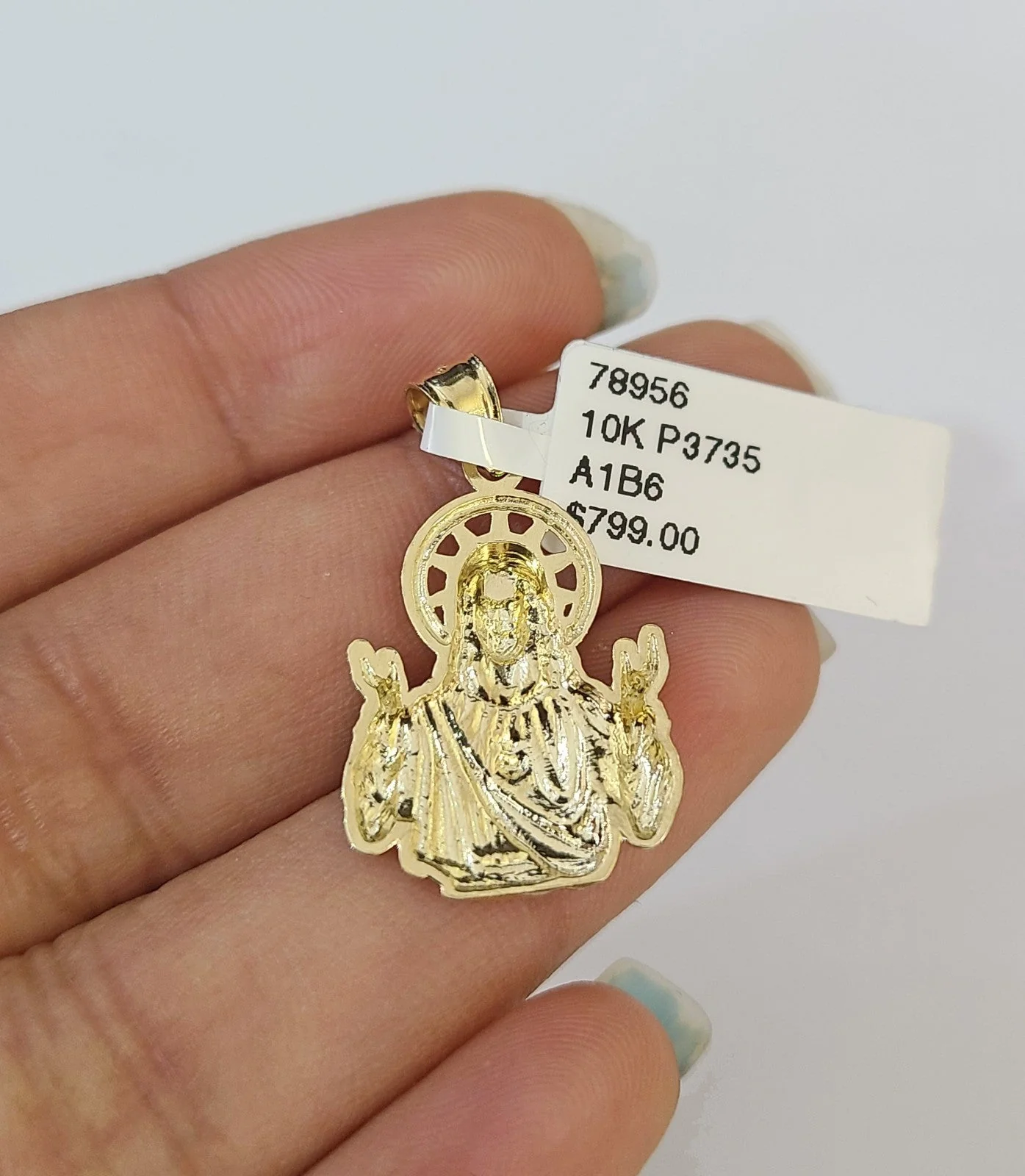 10kt Franco Chain Necklace Whatever Jesus 1mm 16-22 Inches Ladies Gold - Image 6