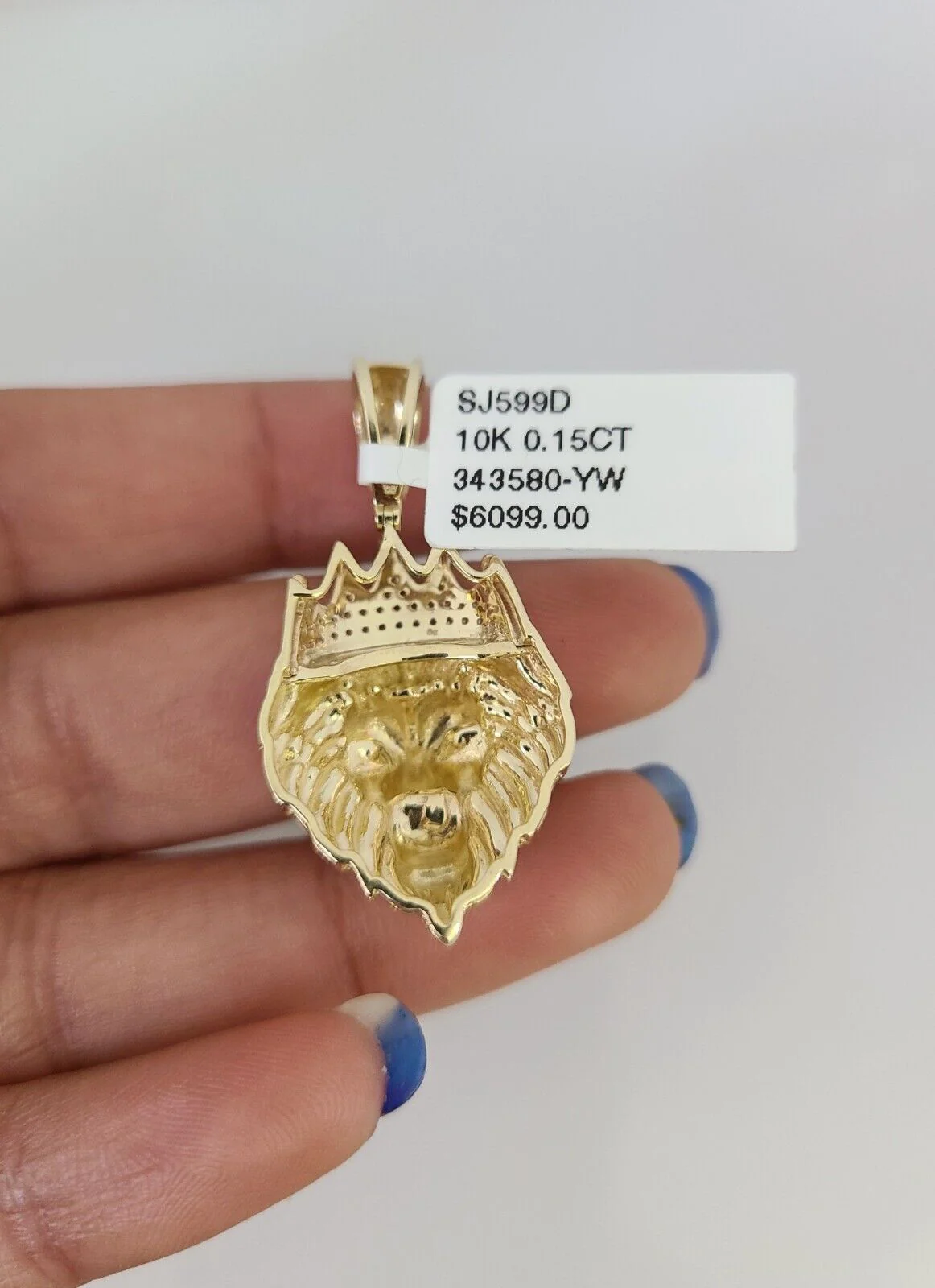 10kt Gold Miami Cuban Chain Diamond Lion Head Charm Pendant 5mm 18-28 Inch - Image 7