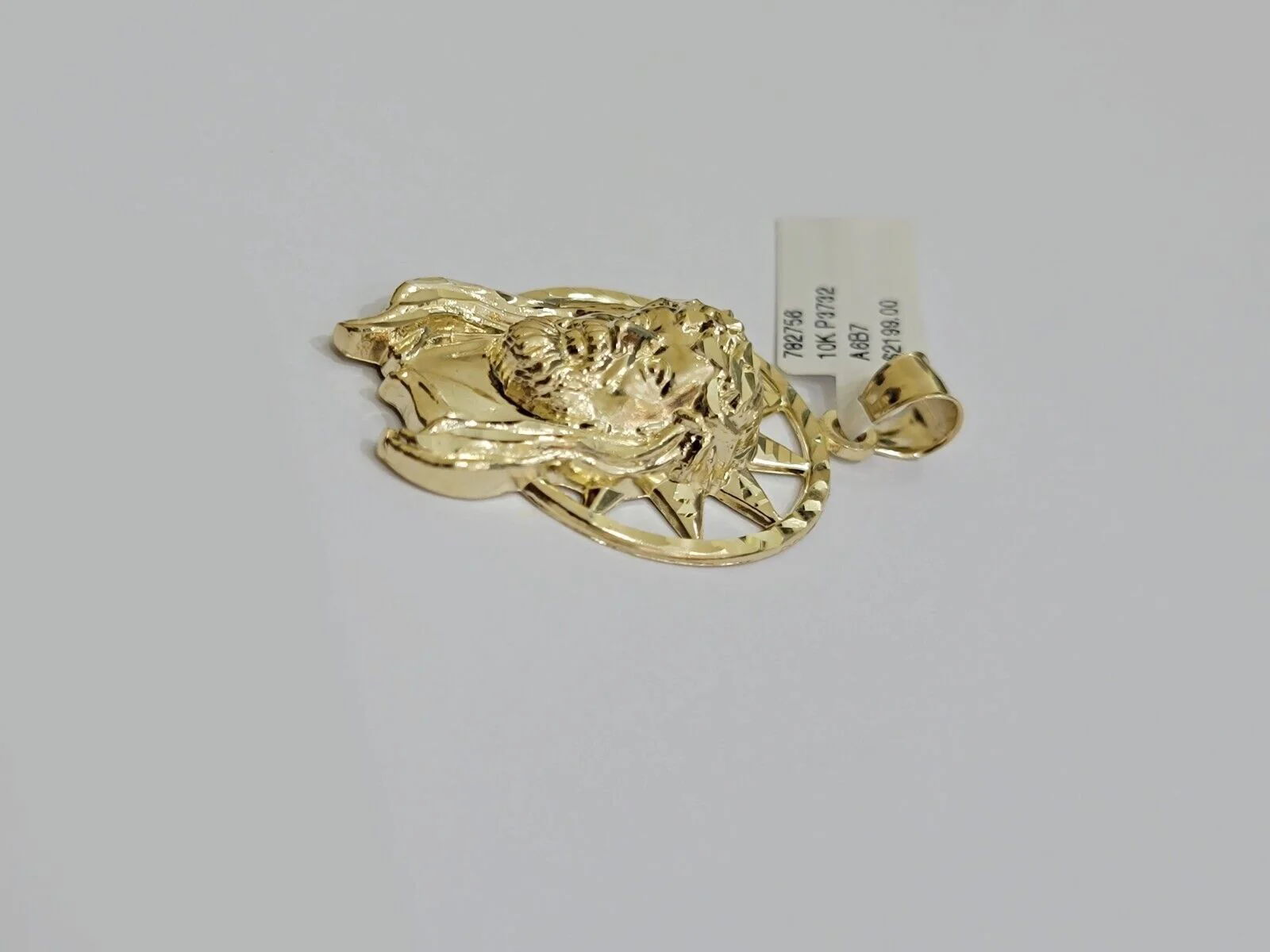 10kt Gold Miami Cuban Chain Jesus Head Charm Pendant Set 18-28 Inch 5mm Necklace - Image 5