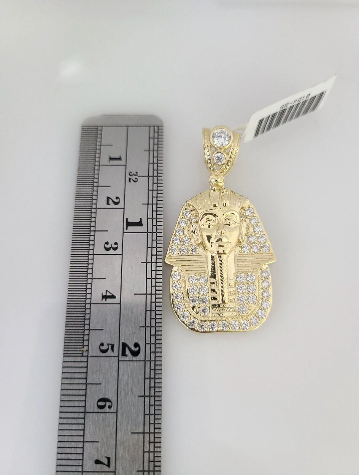 10kt Gold Rope Chain Pharaoh Pendant Set 18"-30'' Inch 6mm Necklace - Image 3