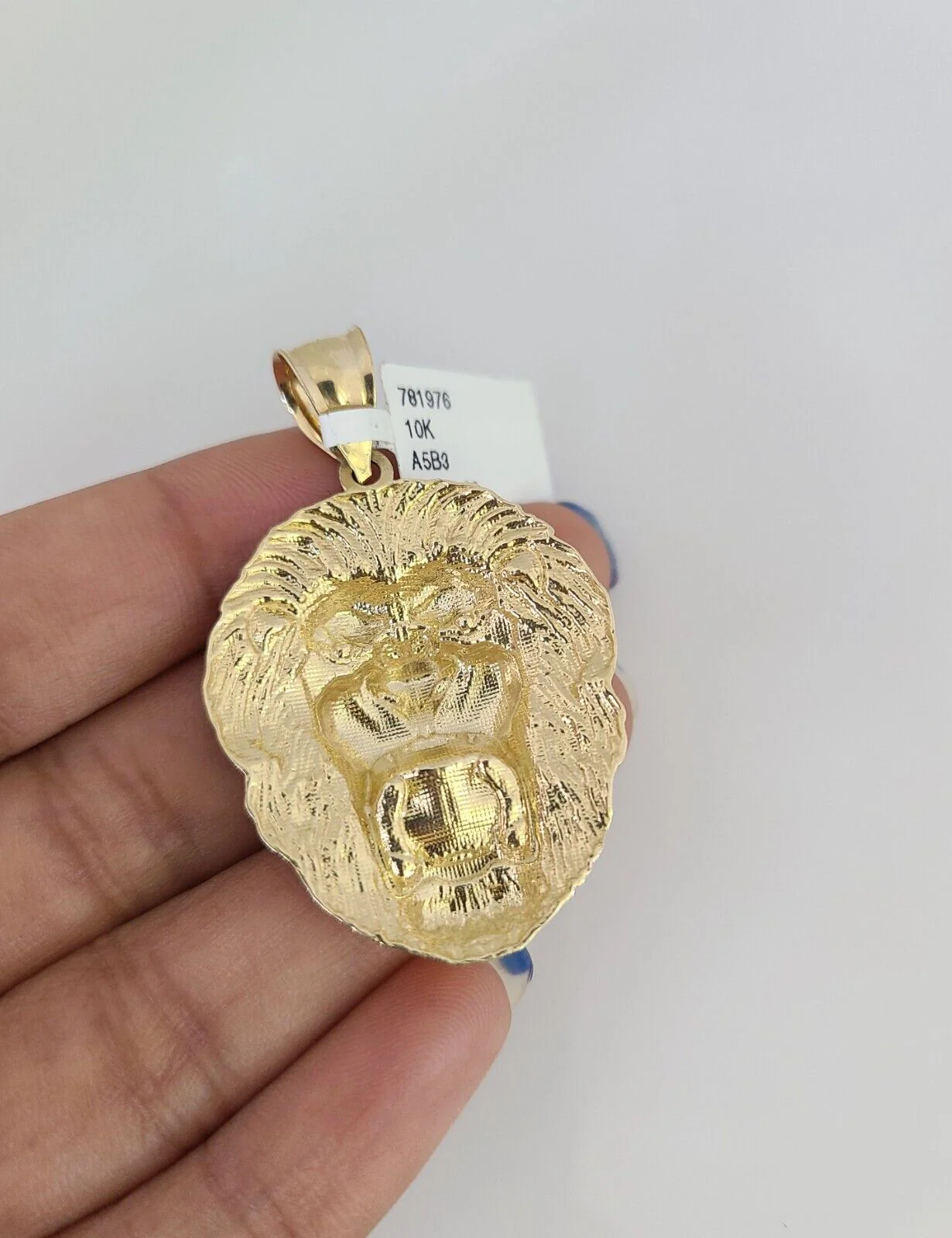 10kt Gold Rope Chain Roaring Lion Charm Set 18"-30'' Inch 6mm Necklace Pendant - Image 7