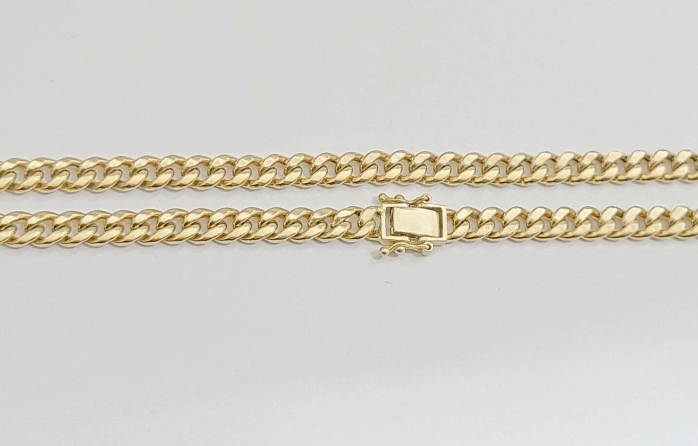 10kt Yellow Gold Miami Cuban Link Chain 10k Necklace 22 Inches 4mm Box Lock Real - Image 4
