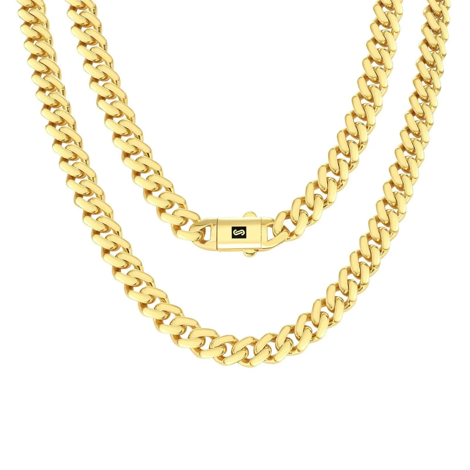 10kt Yellow Gold Royal Miami Cuban Link Monaco Chain 10k Necklace 22 Inches 9mm - Image 2