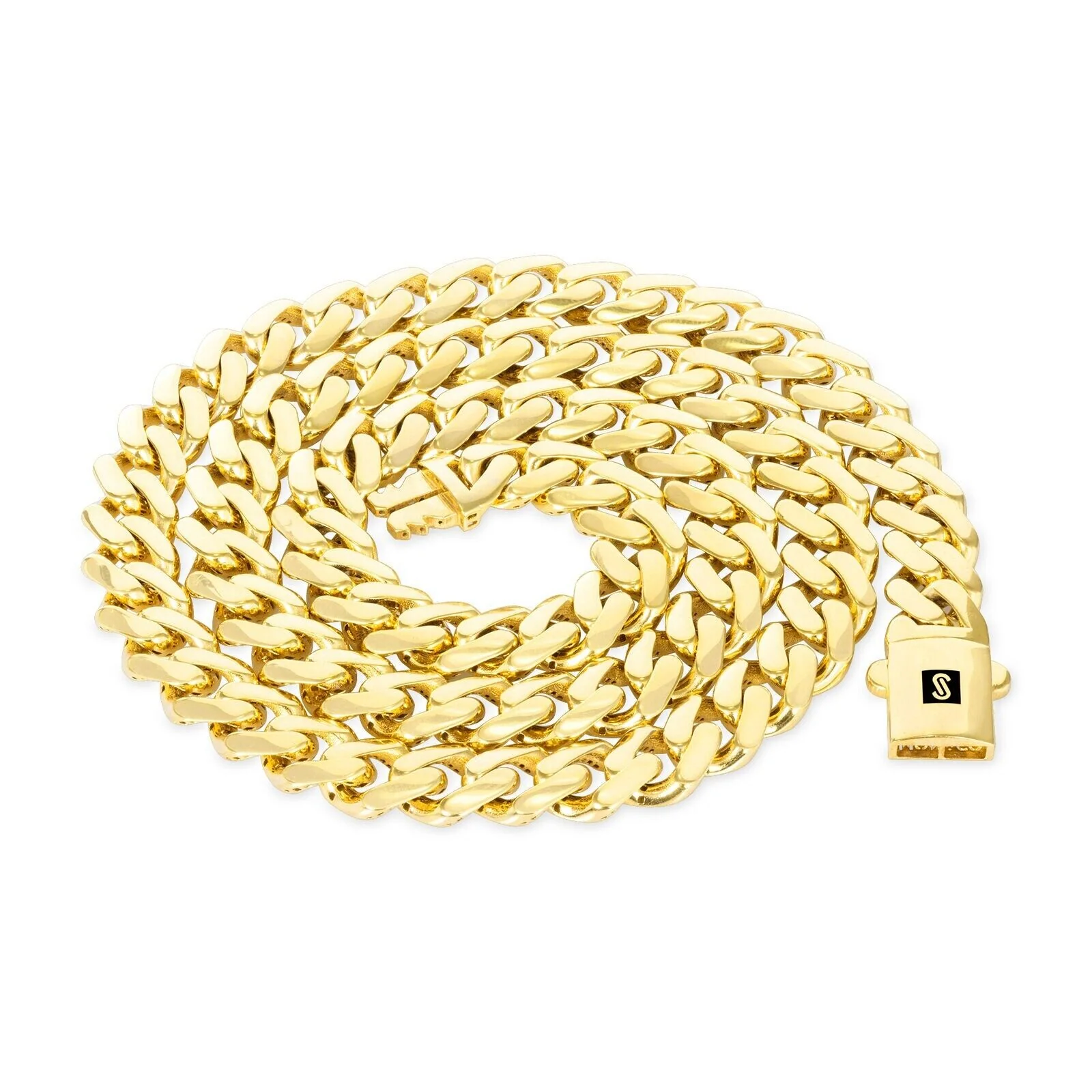 10kt Yellow Gold Royal Miami Cuban Link Monaco Chain 10k Necklace 22 Inches 9mm - Image 7