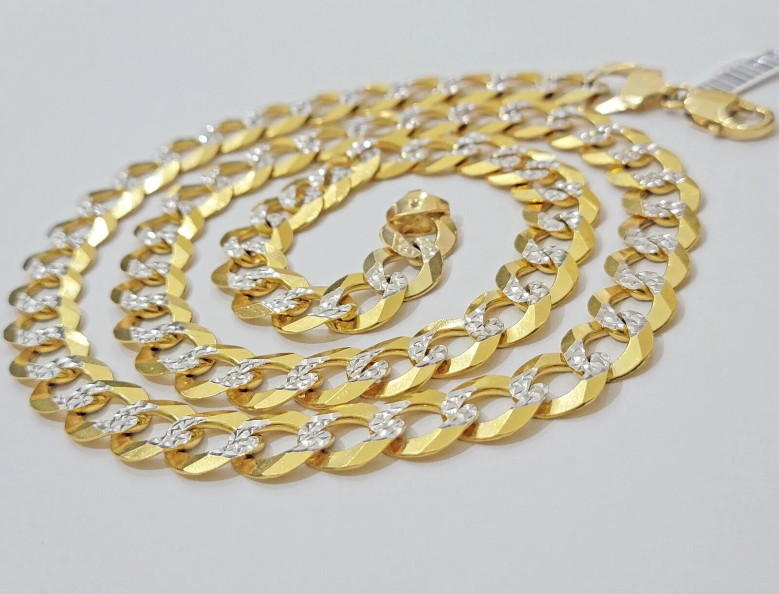12.5mm Mens Necklace Cuban Curb Link 30" Diamond Cut 10k Yellow Gold Chain SOLID - Image 4