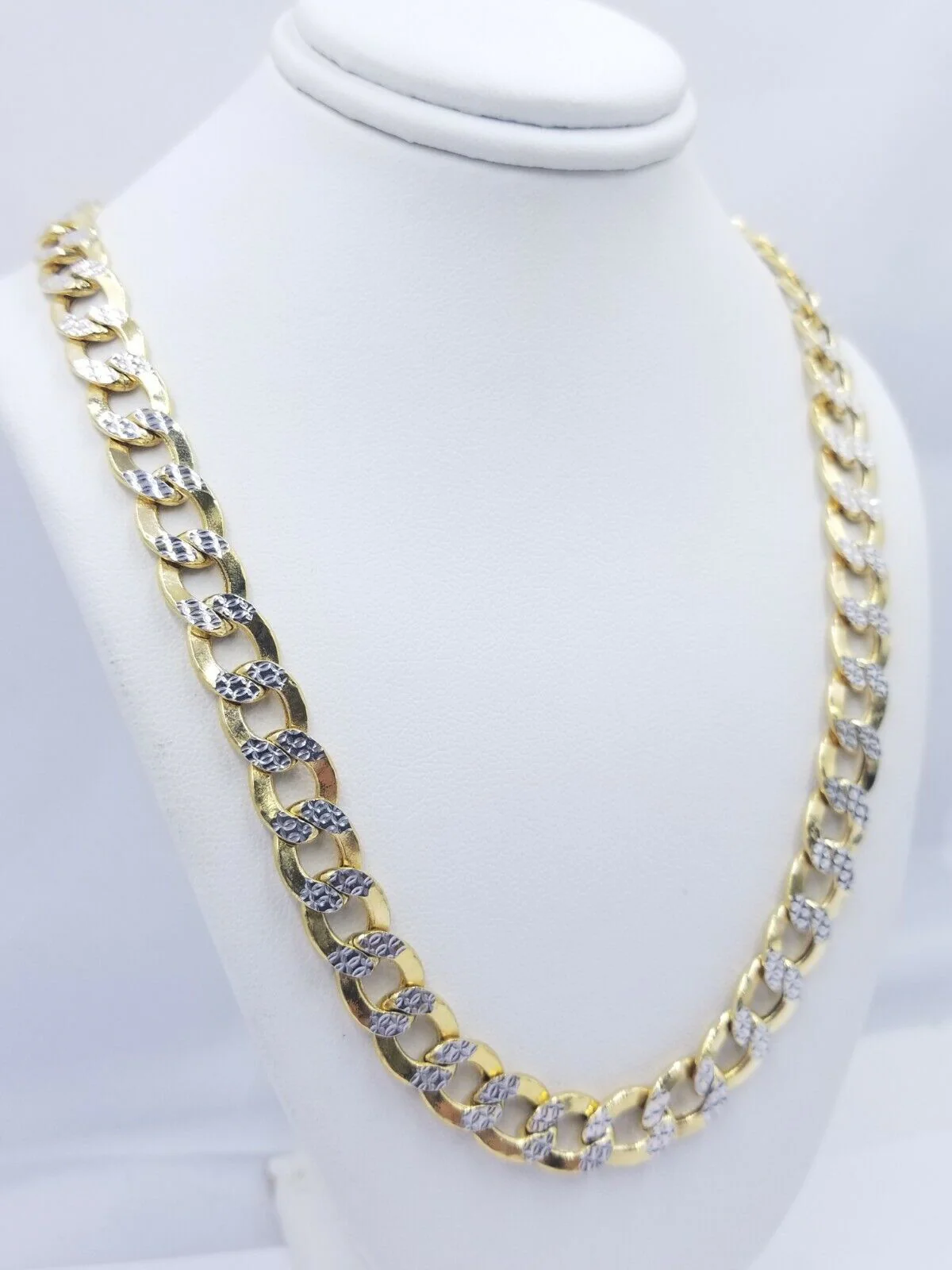 12MM Real Gold Mens Necklace Cuban Link 30" Diamond Cut 10k Yellow Gold Chain - Image 3