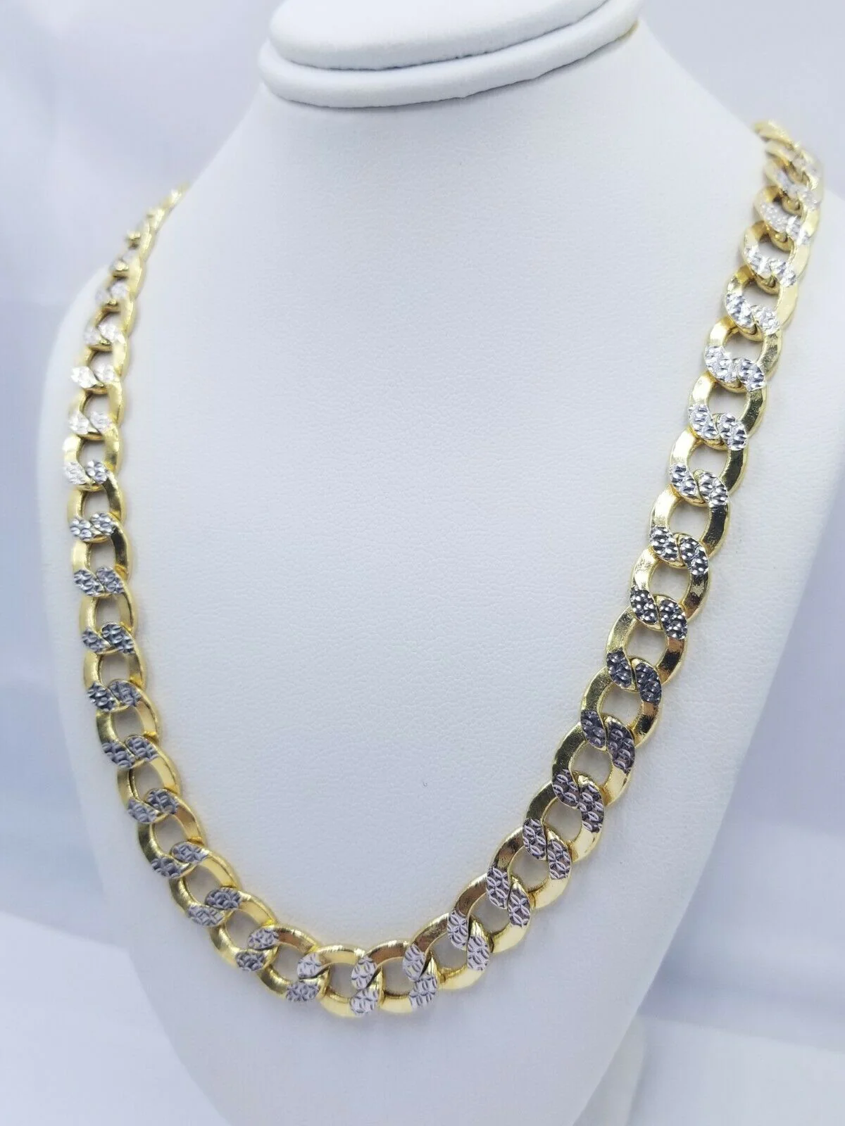 12MM Real Gold Mens Necklace Cuban Link 26" Diamond Cut 10k Yellow Gold Chain - Image 2