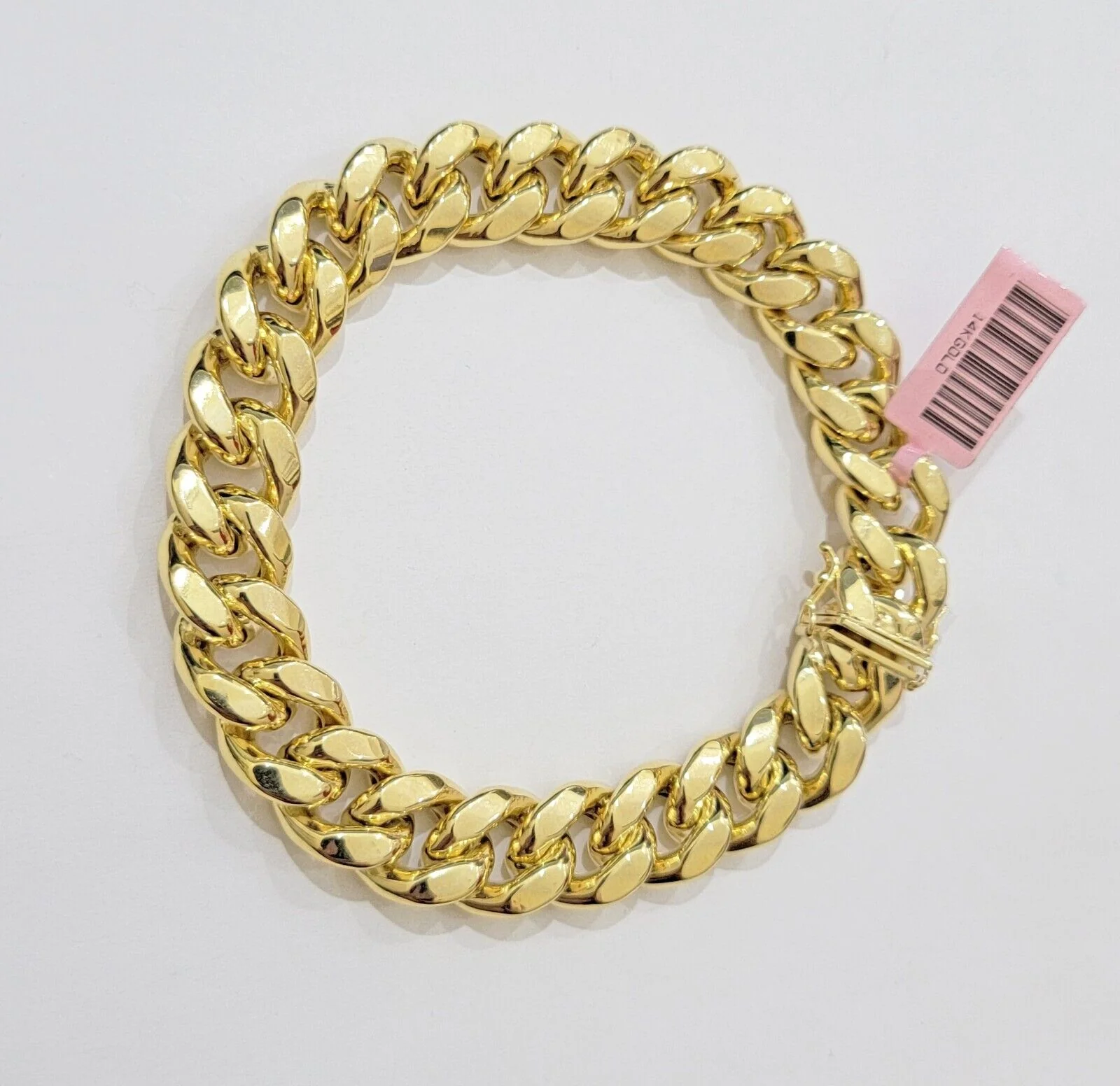 13mm 14k Yellow Gold Bracelet 8 Inch Miami Cuban Link Box Clasp Men's REAL 14kt - Image 9