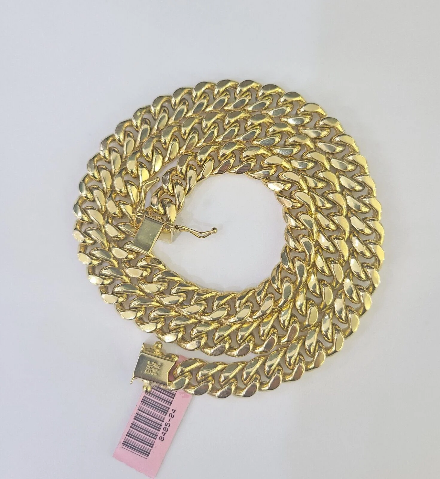 14k 8mm Miami Cuban Link Chain Yellow Gold Necklace 20"-30" Inches Real - Image 6