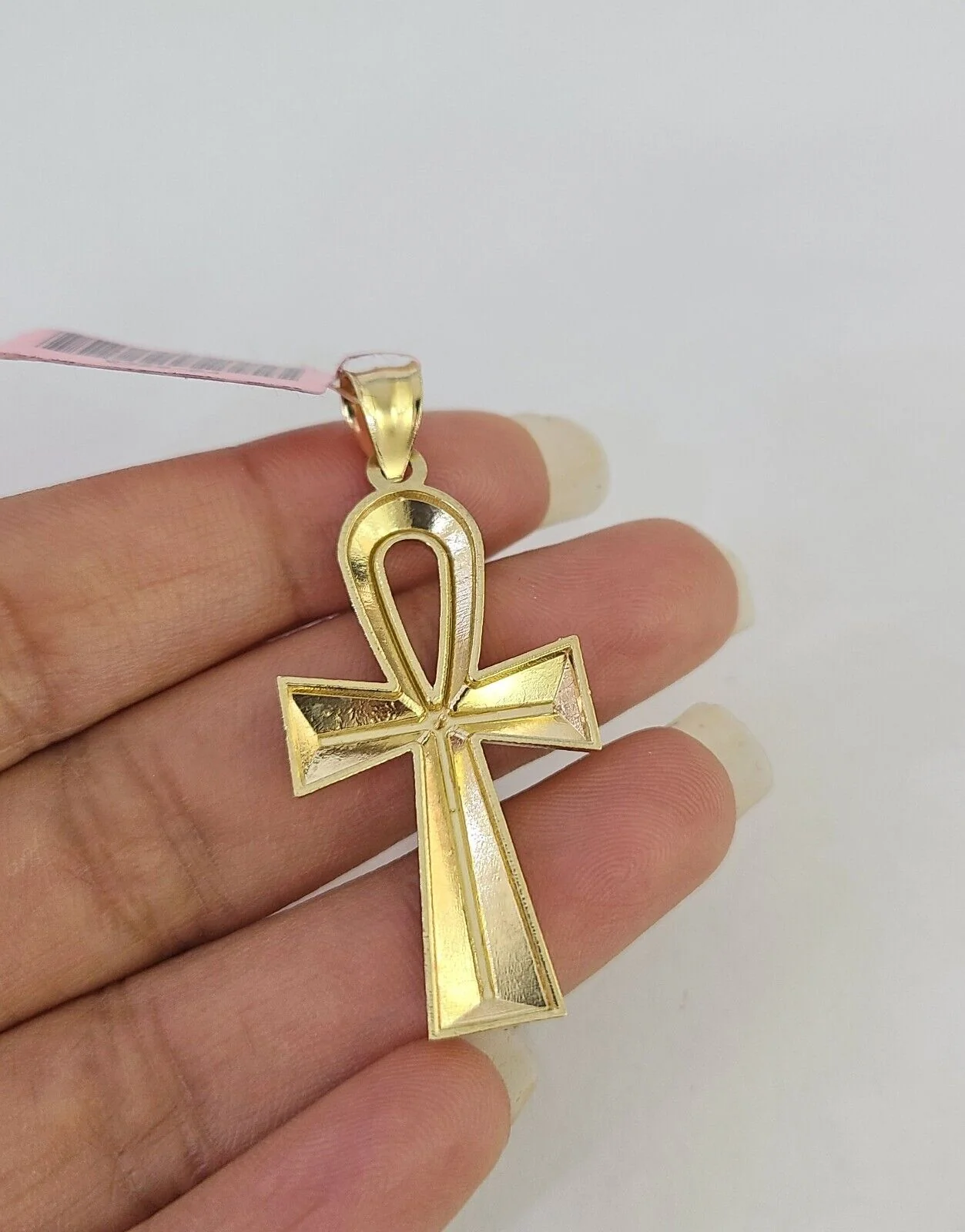 14k Ankh Cross Pendant Jesus Yellow Gold 14kt Charm REAL Religious Genuine - Image 4