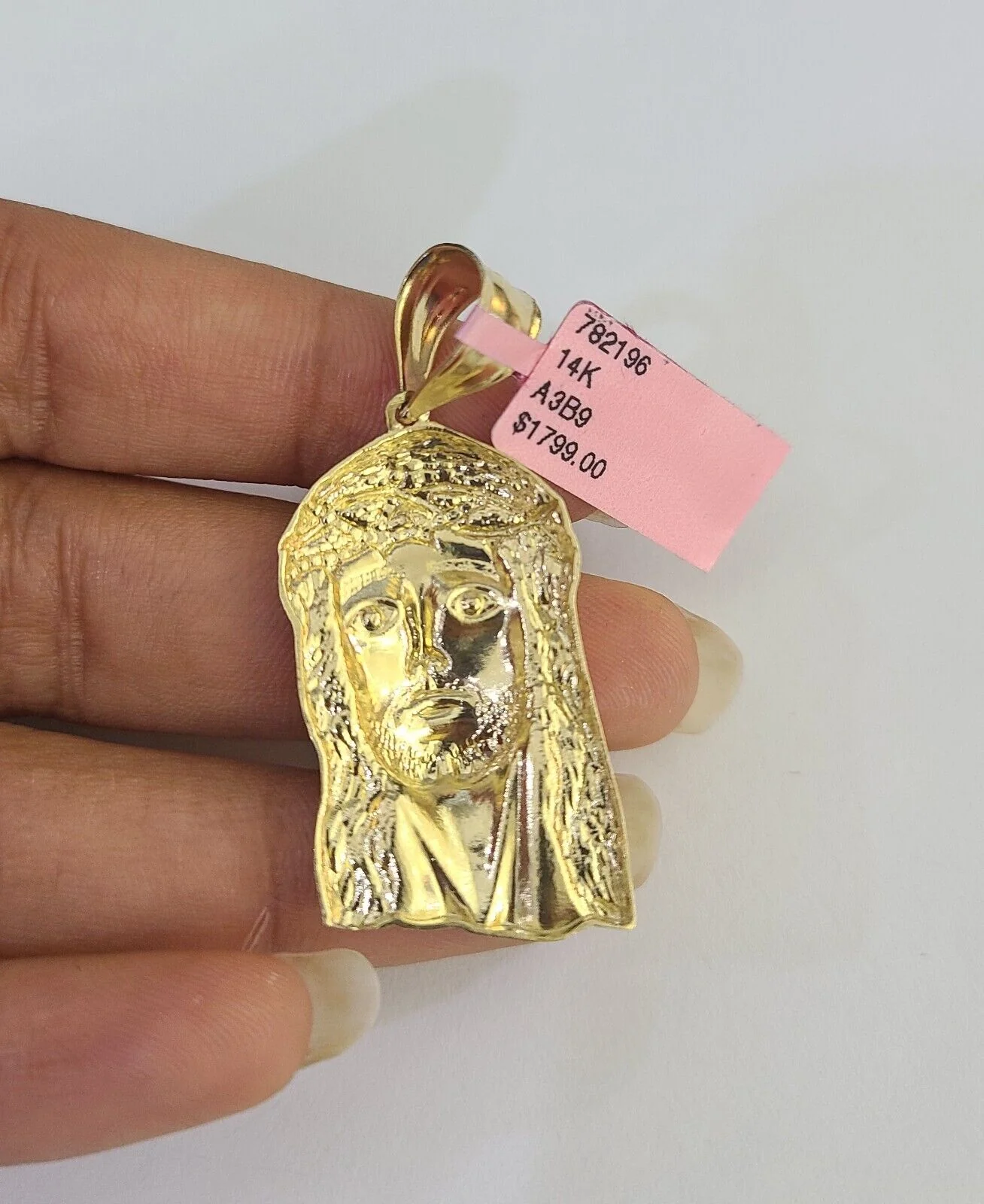 14k Chain Jesus Head Charm Set Miami Cuban Link 5mm 18"-30" Necklace Pendant - Image 7