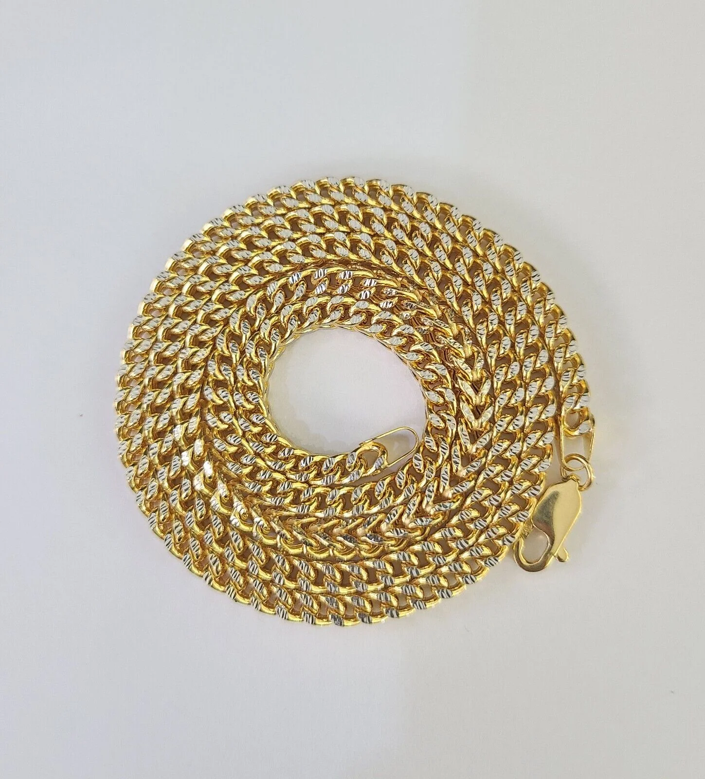 14K Franco Chain Necklace 18" 20" 22" 4mm Yellow Gold Diamond Cut Real - Image 6