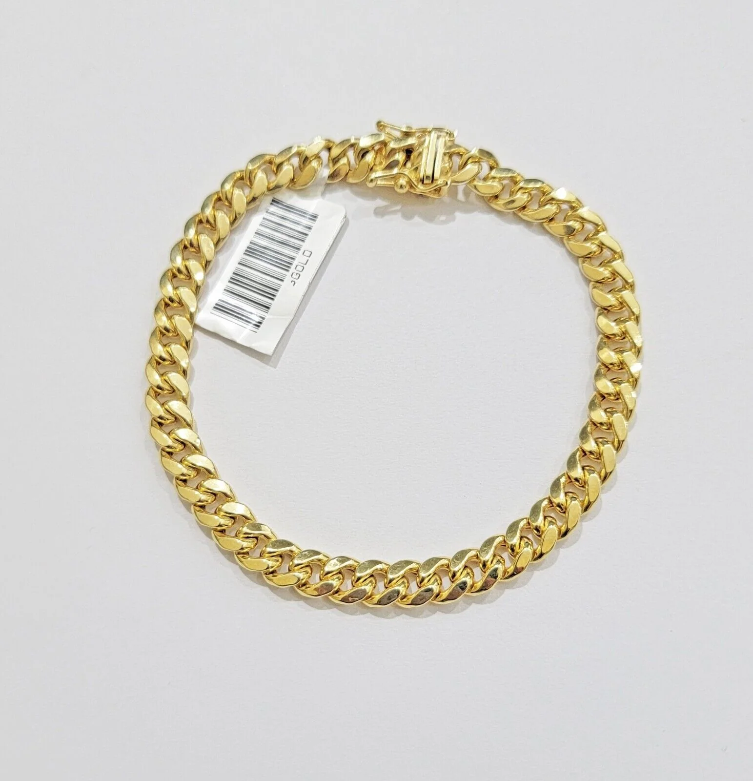 14k Gold Bracelet 6mm 7" Inch Real 14kt Yellow Gold For women, Box clasp, REAL - Image 3