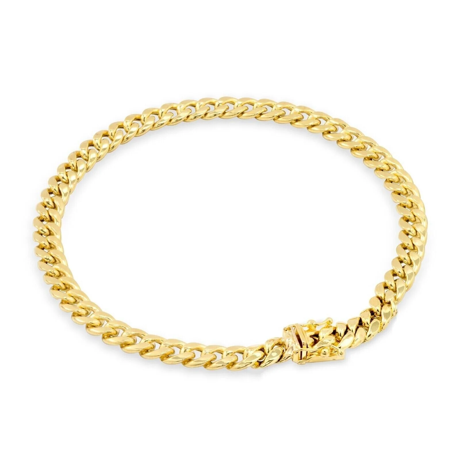 14k Gold Bracelet 6mm 7" Inch Real 14kt Yellow Gold For women, Box clasp, REAL - Image 5