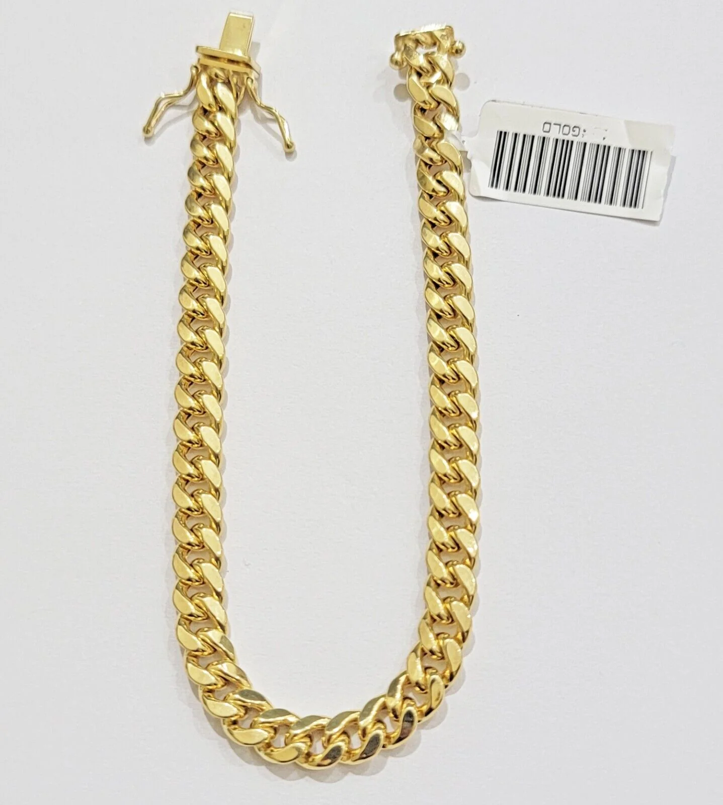 14k Gold Bracelet 6mm 8" Inch Real 14kt Yellow Gold Men women, Box clasp, REAL - Image 3
