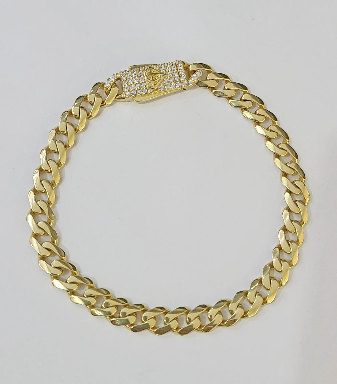 14k Gold Bracelet Royal Monaco 6mm 7.5" Inch Real 14kt Gold Box clasp REAL