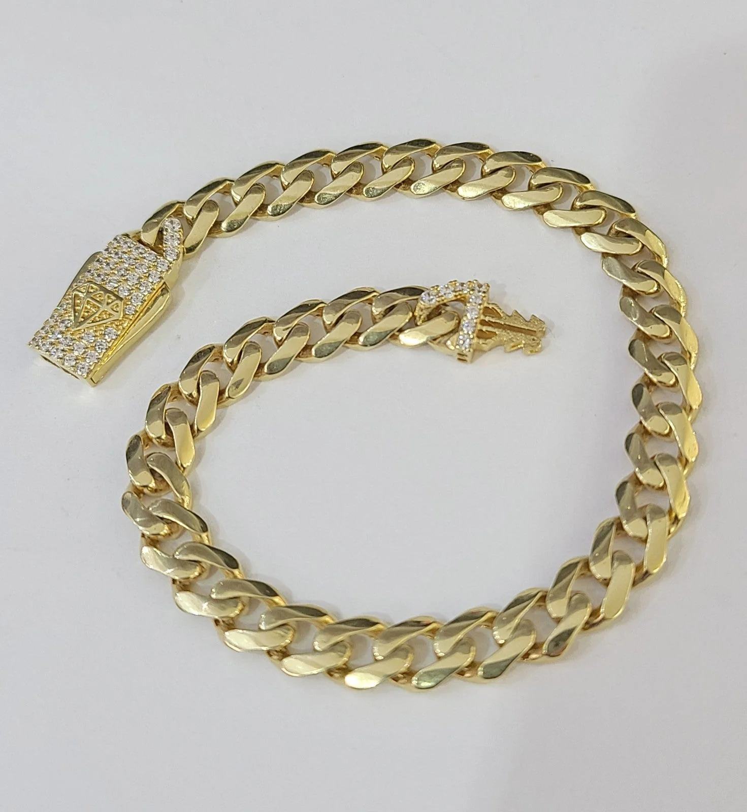 14k Gold Bracelet Royal Monaco 6mm 7.5" Inch Real 14kt Gold Box clasp REAL - Image 4
