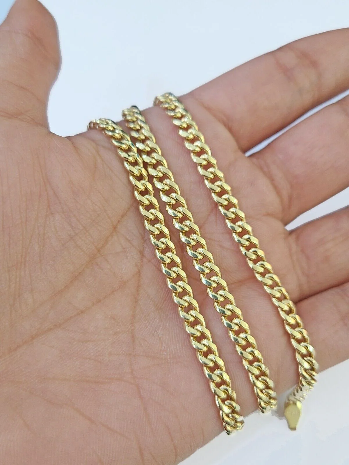 14k Gold Miami Cuban Link Chain Necklace 5mm 22" box Lock REAL 14kt Yellow Gold - Image 3