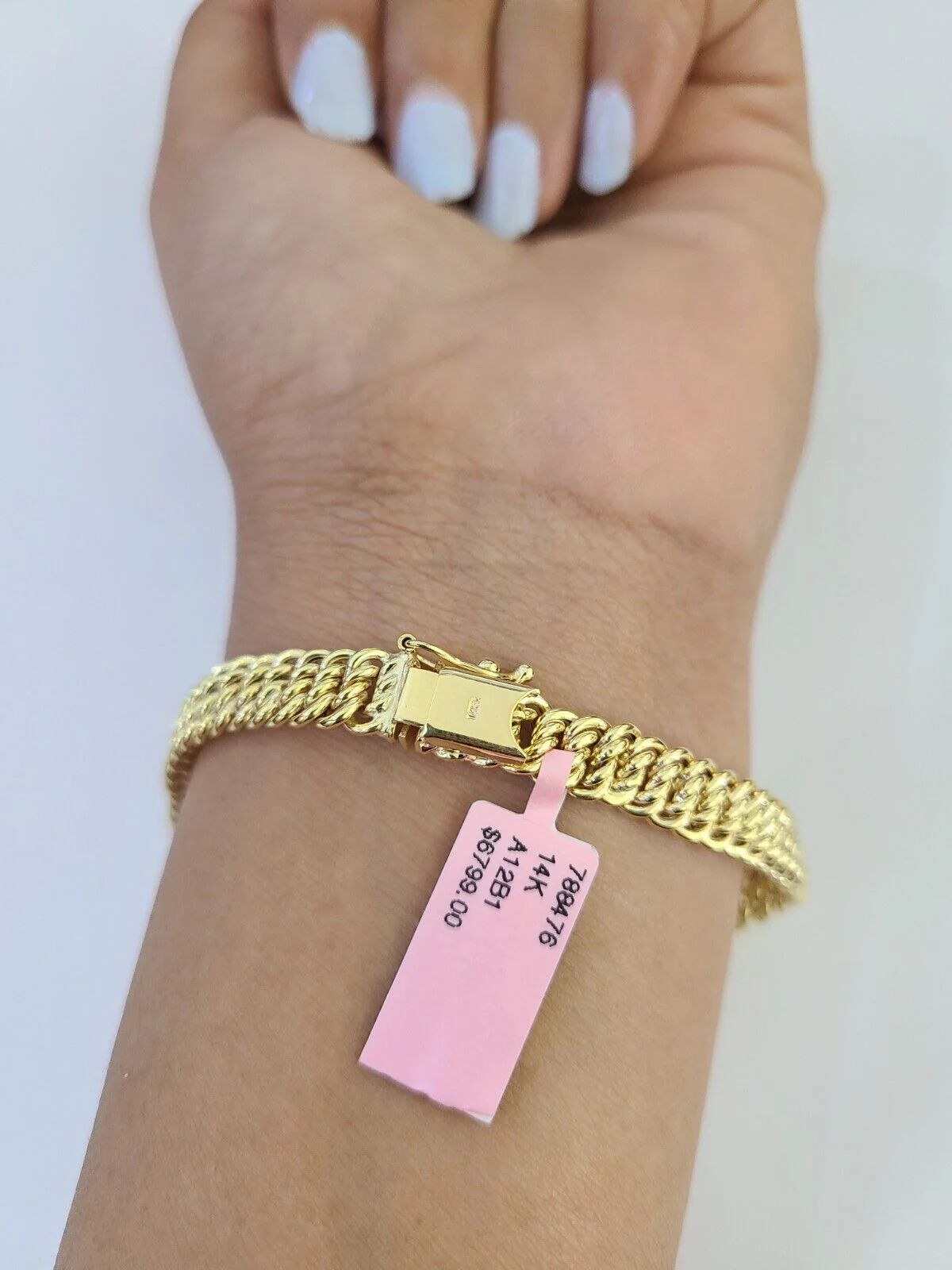 14K Gold Princesa Ring Bracelet 7.5" 7mm Real Yellow SET Flat Byzantine 14Kt All Sizes - Image 13
