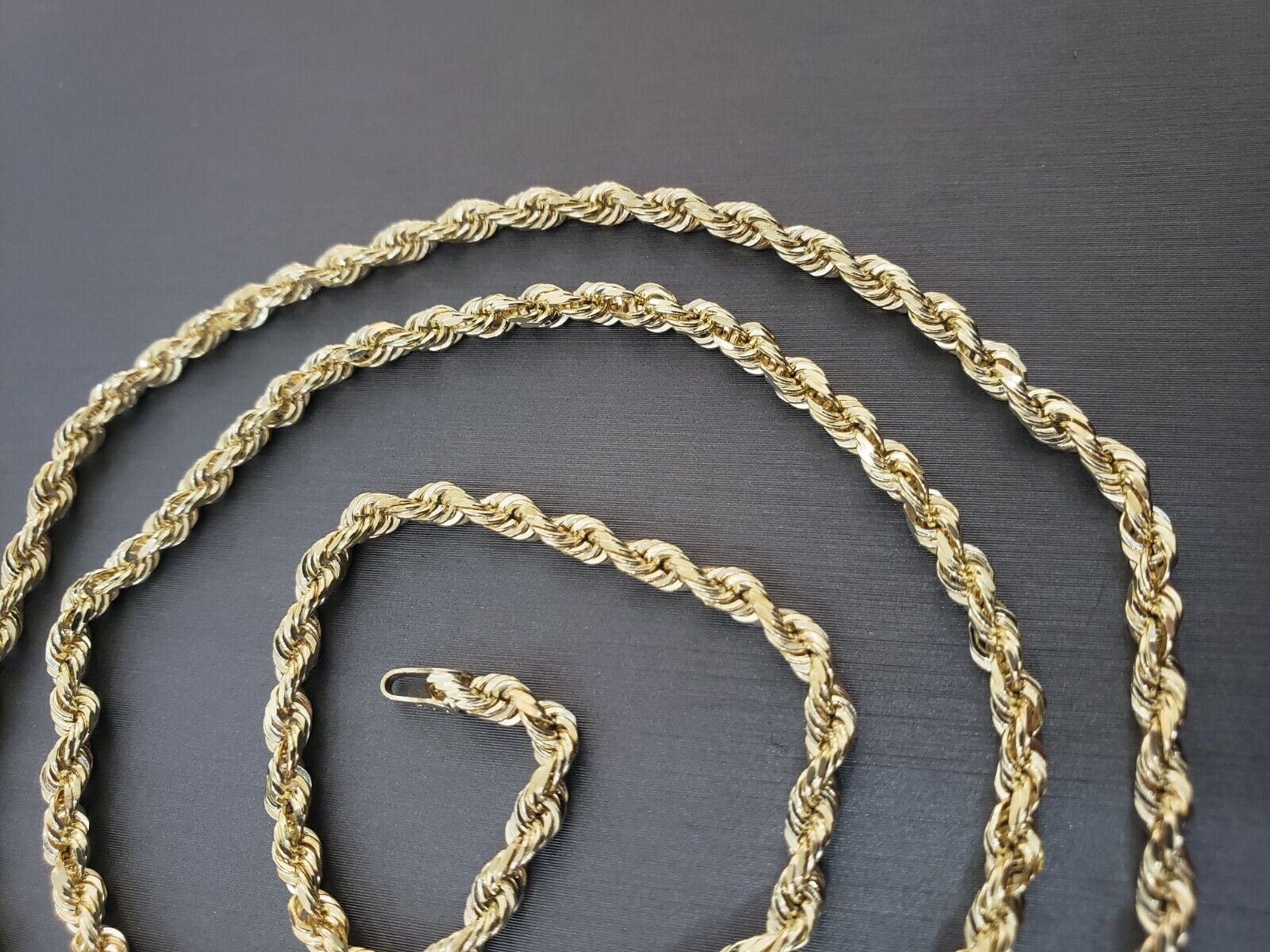 14k Gold Rope Chain Necklace 18"-26 Inches 3mm Diamond Cuts Men Women Real SOLID - Image 8