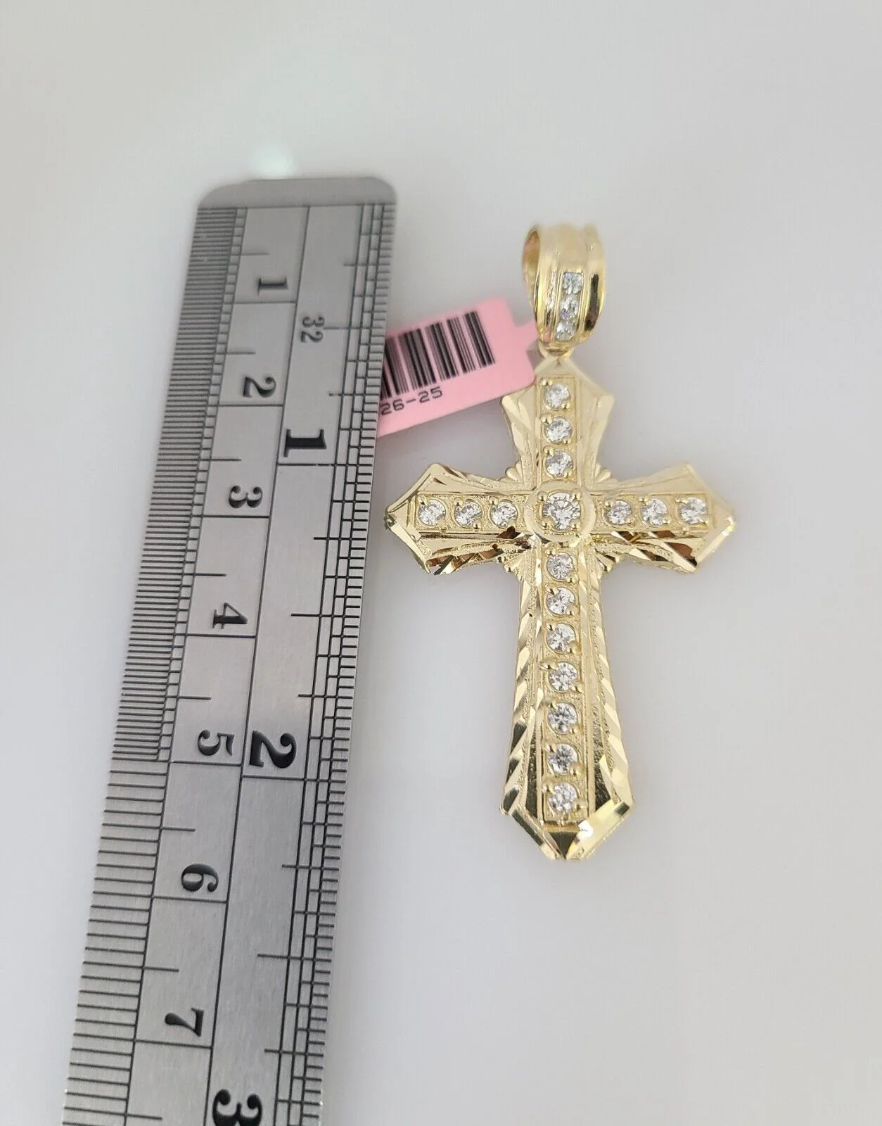 14k Gold Rope Chain Necklace Set 6mm Jesus Cross Charm Pendant 18"-28" inch - Image 3