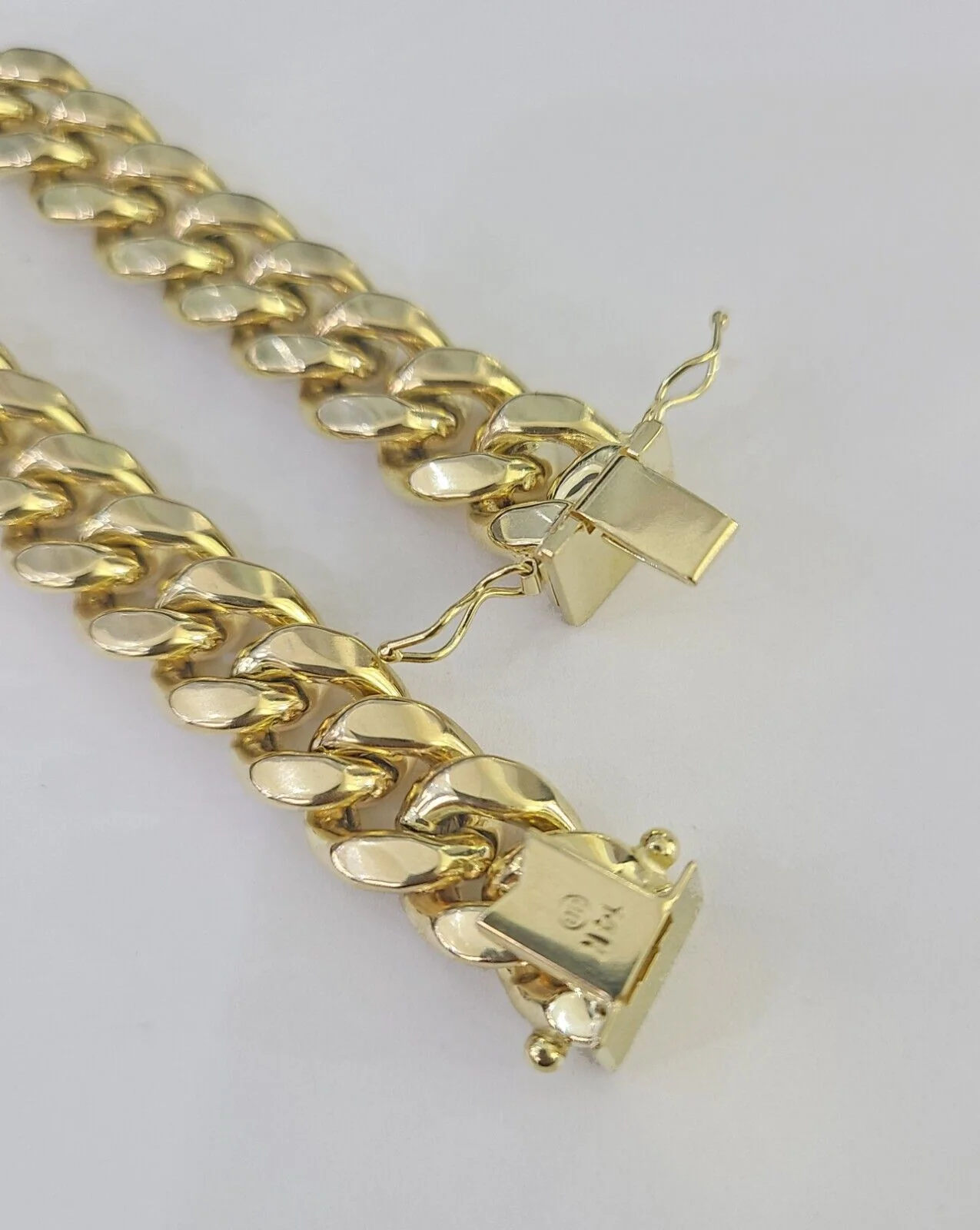 14K Miami Cuban Bracelet Yellow Gold Box Clasp 8" Inch 11mm Link - Image 2