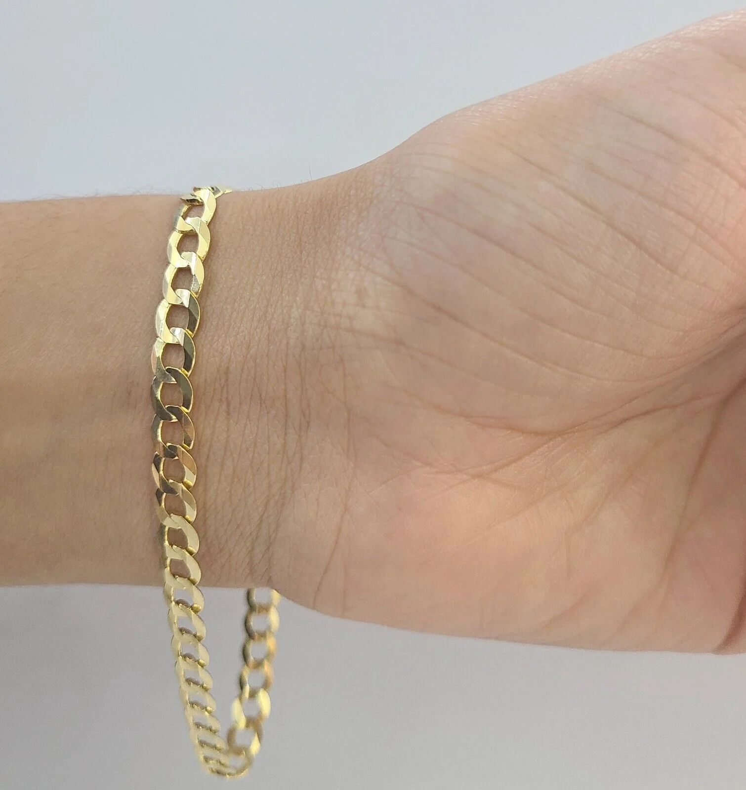 14K Real Yellow Gold Miami Cuban Curb Bracelet 6 mm Link 8" inch 14K - Image 2