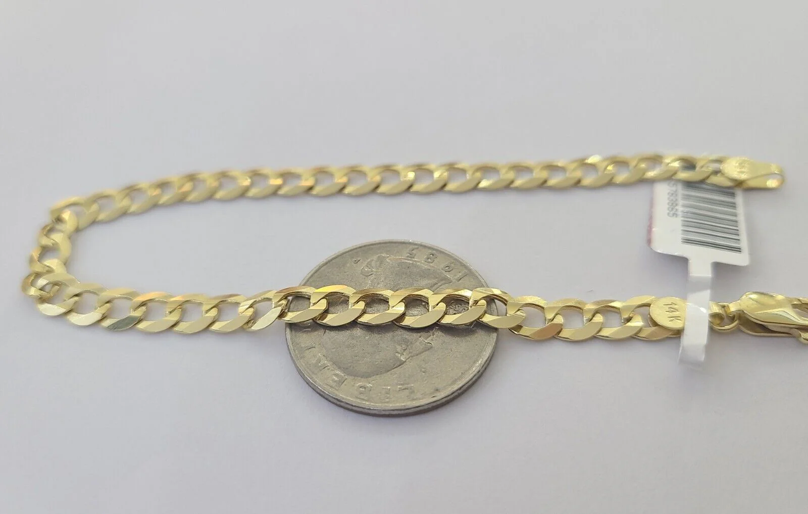 14K Real Yellow Gold Miami Cuban Curb Bracelet 6 mm Link 8" inch 14K - Image 9