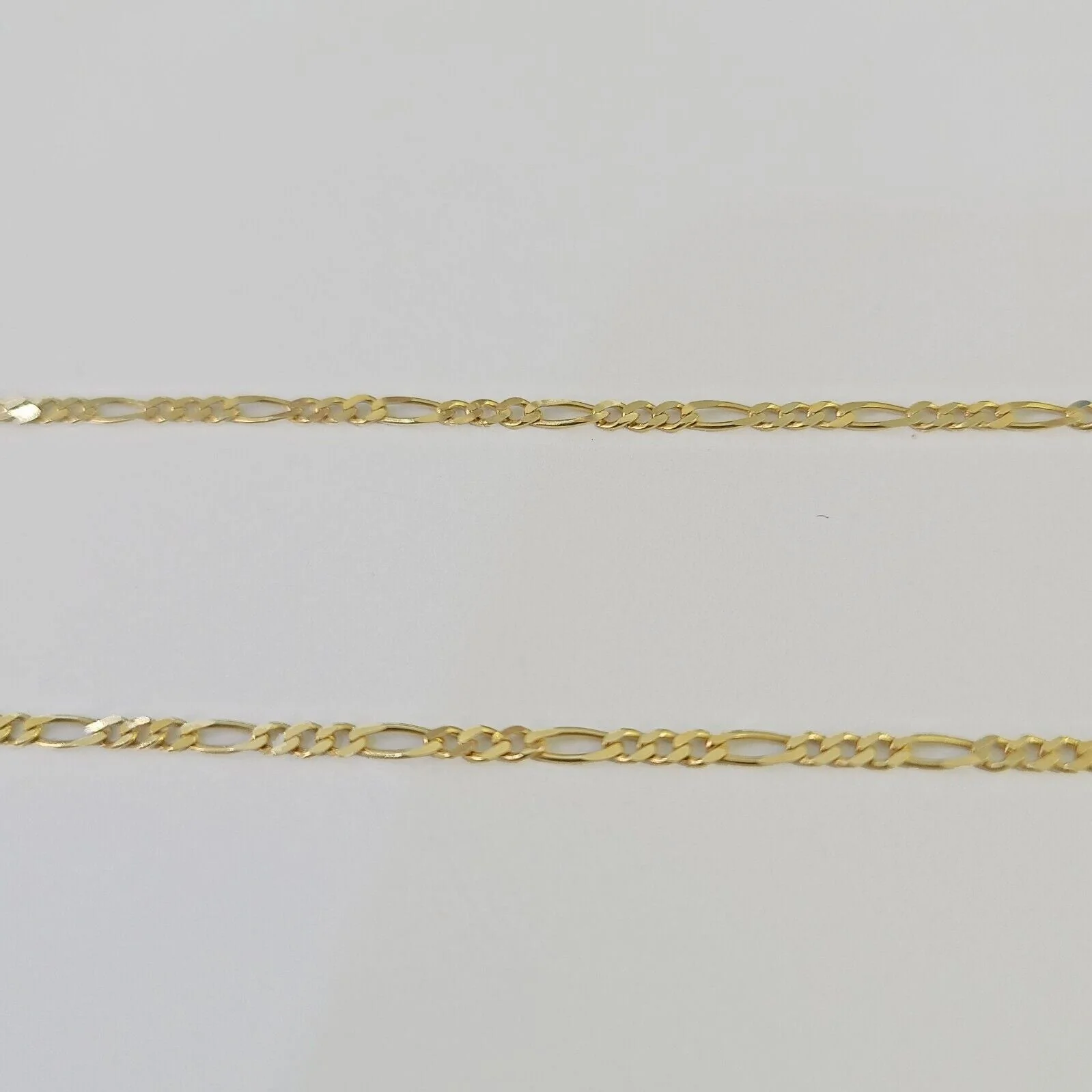 14k Solid Figaro Chain Necklace Yellow Gold 1mm Female 20" Real - Image 6
