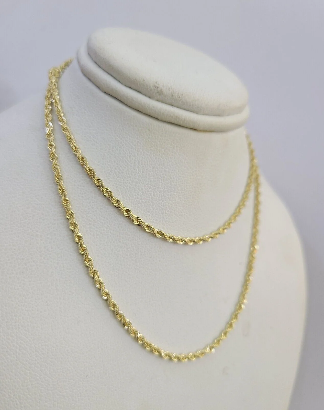 14k Solid Rope Chain Necklace 2mm 16"-24" Inch Yellow Gold Men Women 14Kt - Image 2