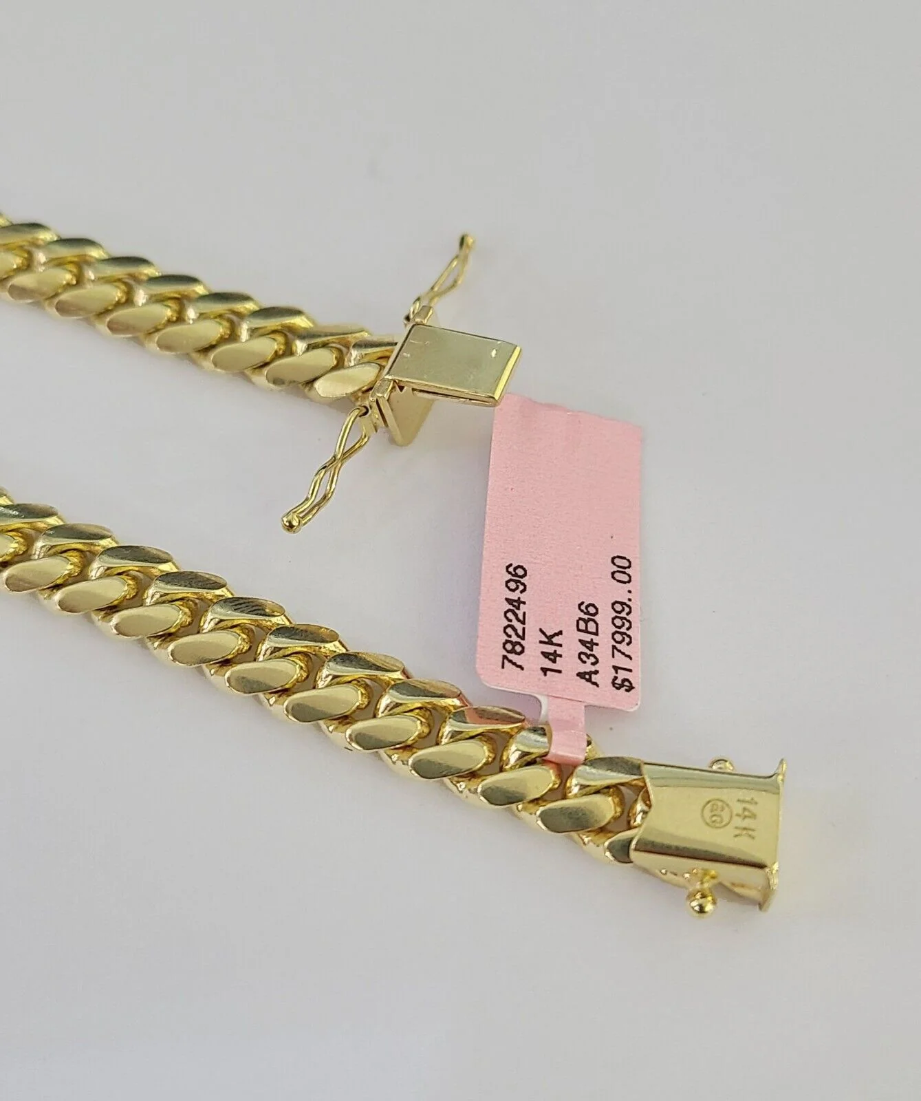 14K Solid Yellow Gold Miami Cuban Bracelet Box Clasp 8.5" Inch 7mm Link - Image 3