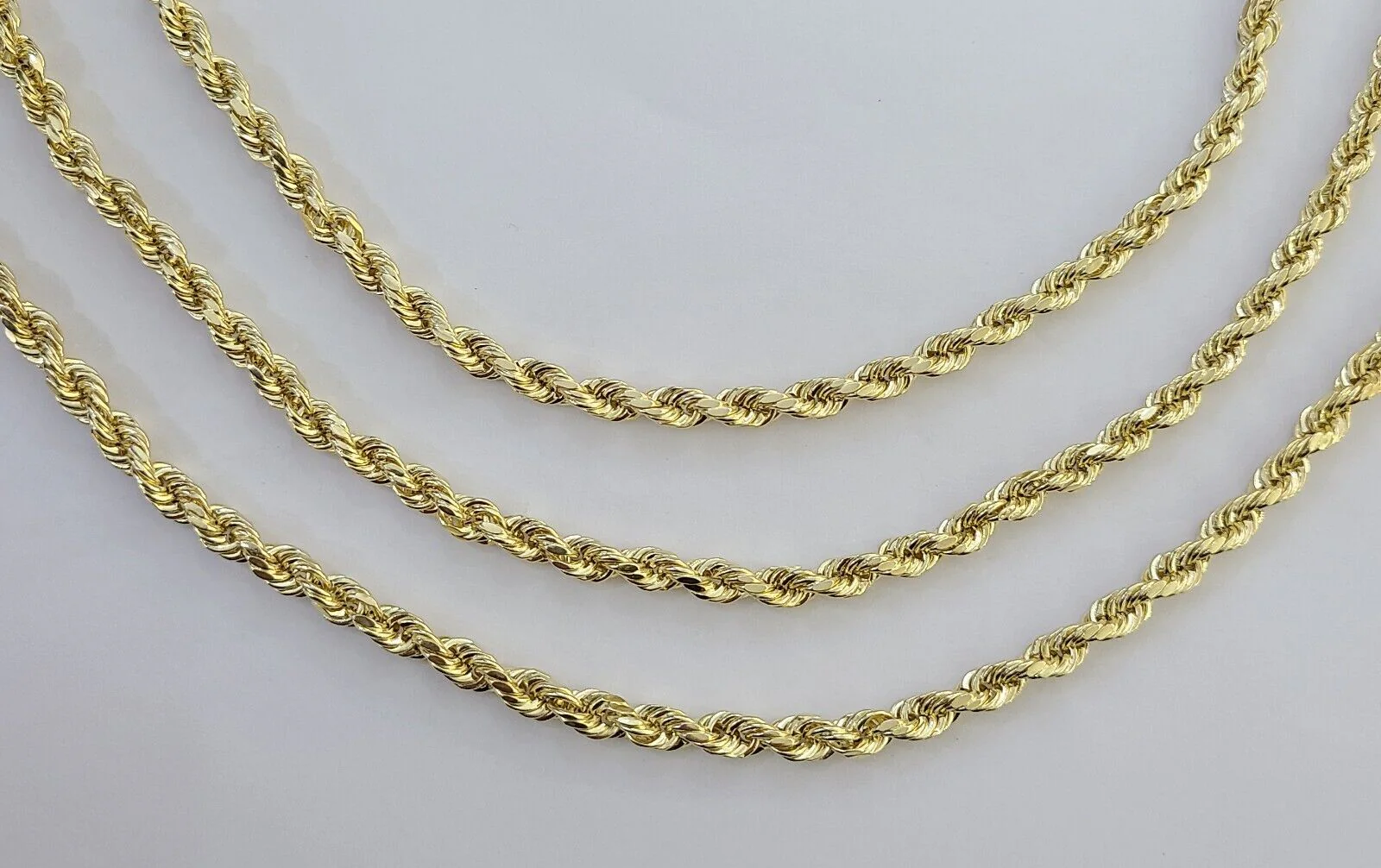 14k Yellow Gold 5mm Rope Chain Necklace 20"-28" Inch Real Gold 14kt All Sizes - Image 6