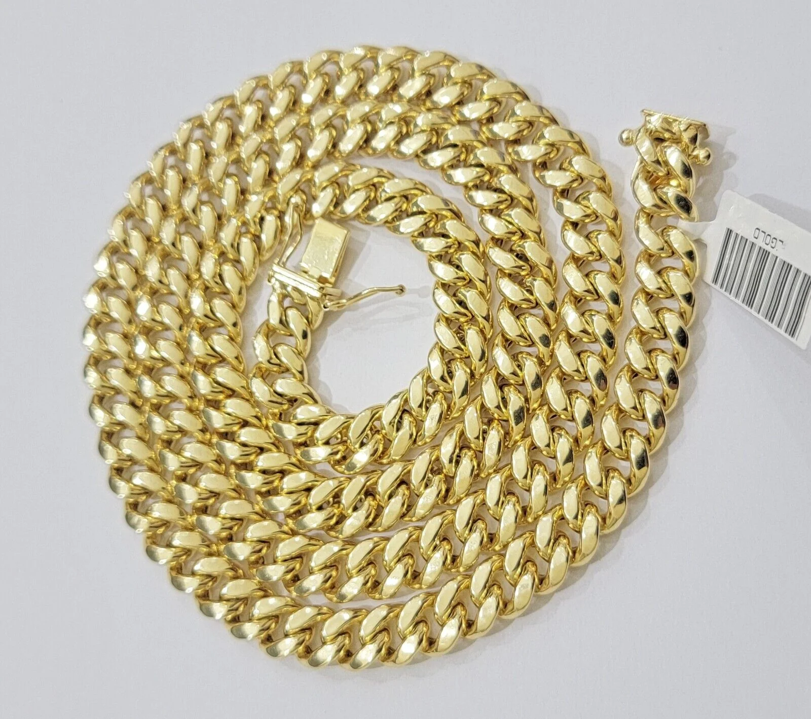 14k Yellow Gold Chain 18 Inch 8mm Miami Cuban Link Men Women Necklace REAL 14KT - Image 3