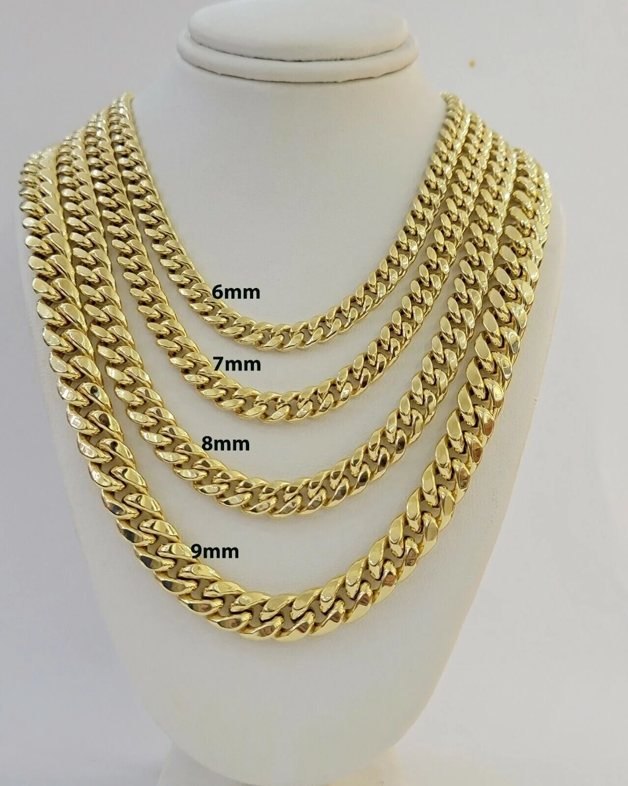 14k Yellow Gold Chain 18 Inch 8mm Miami Cuban Link Men Women Necklace REAL 14KT - Image 8