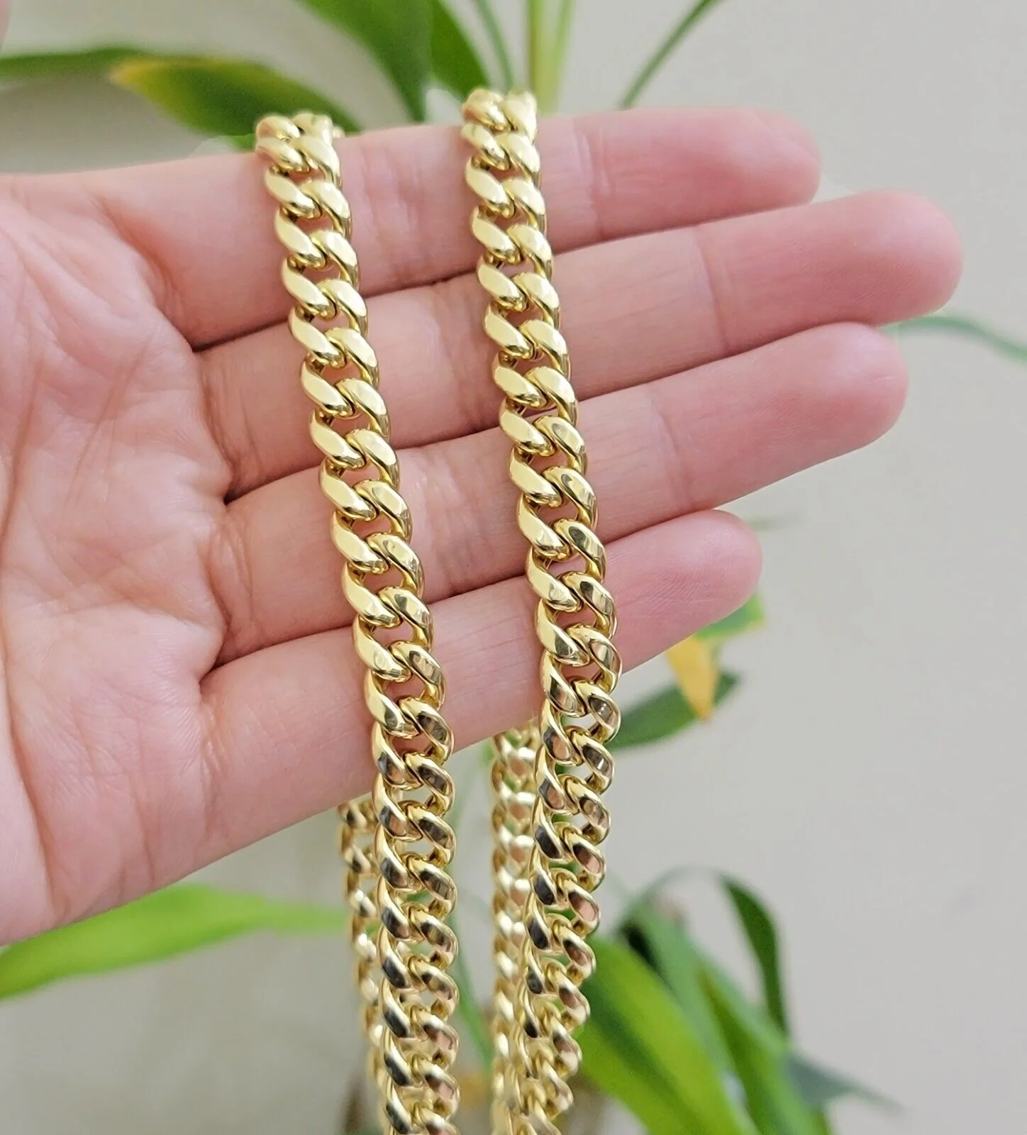 14k Yellow Gold Chain 20 Inch 8mm Miami Cuban Link Men Women Necklace REAL 14KT - Image 3