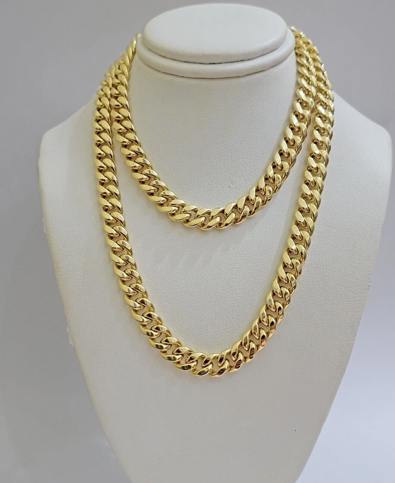 14k Yellow Gold Chain 22 Inch 8mm Miami Cuban Link Men Women Necklace REAL 14KT - Image 4