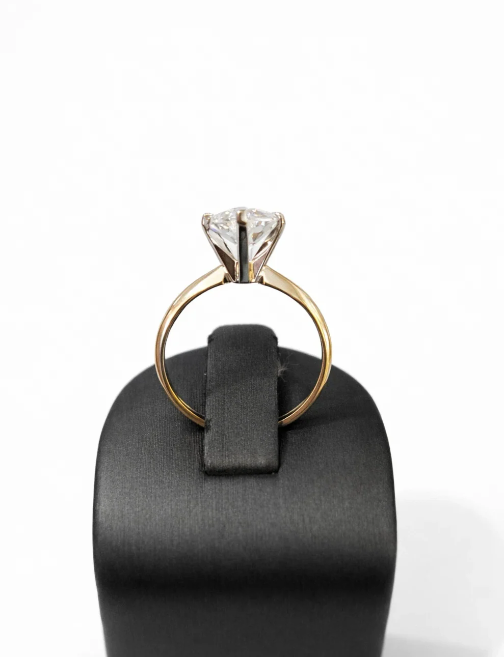 14k Yellow Gold Diamond Oval Ring LAB Created Wedding Engagement Ladies Women - Image 3