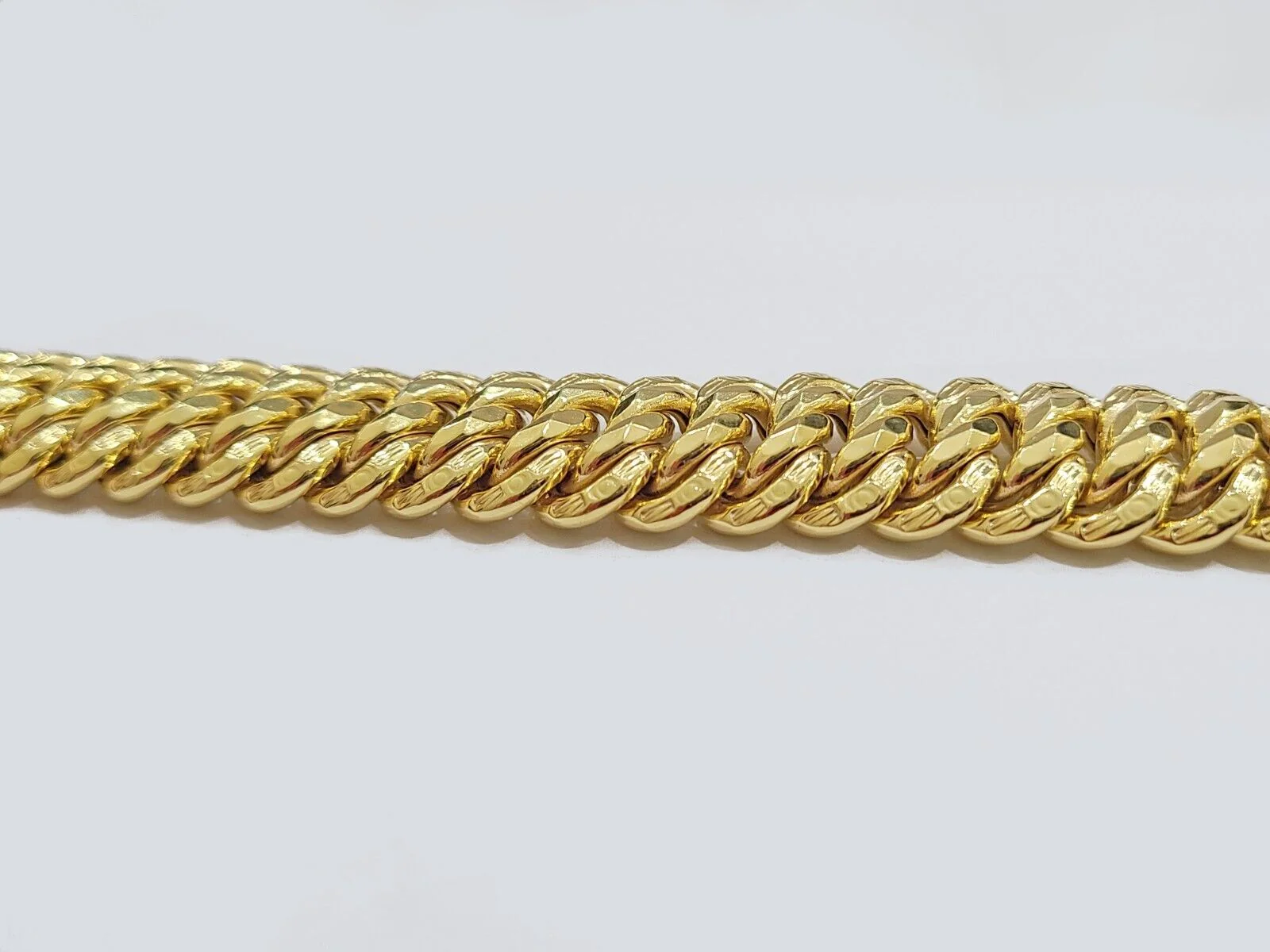 14k Yellow Gold Flat Byzantine Bracelet 7.5" Inch 17mm Real 14kt Box Lock Ladies - Image 7