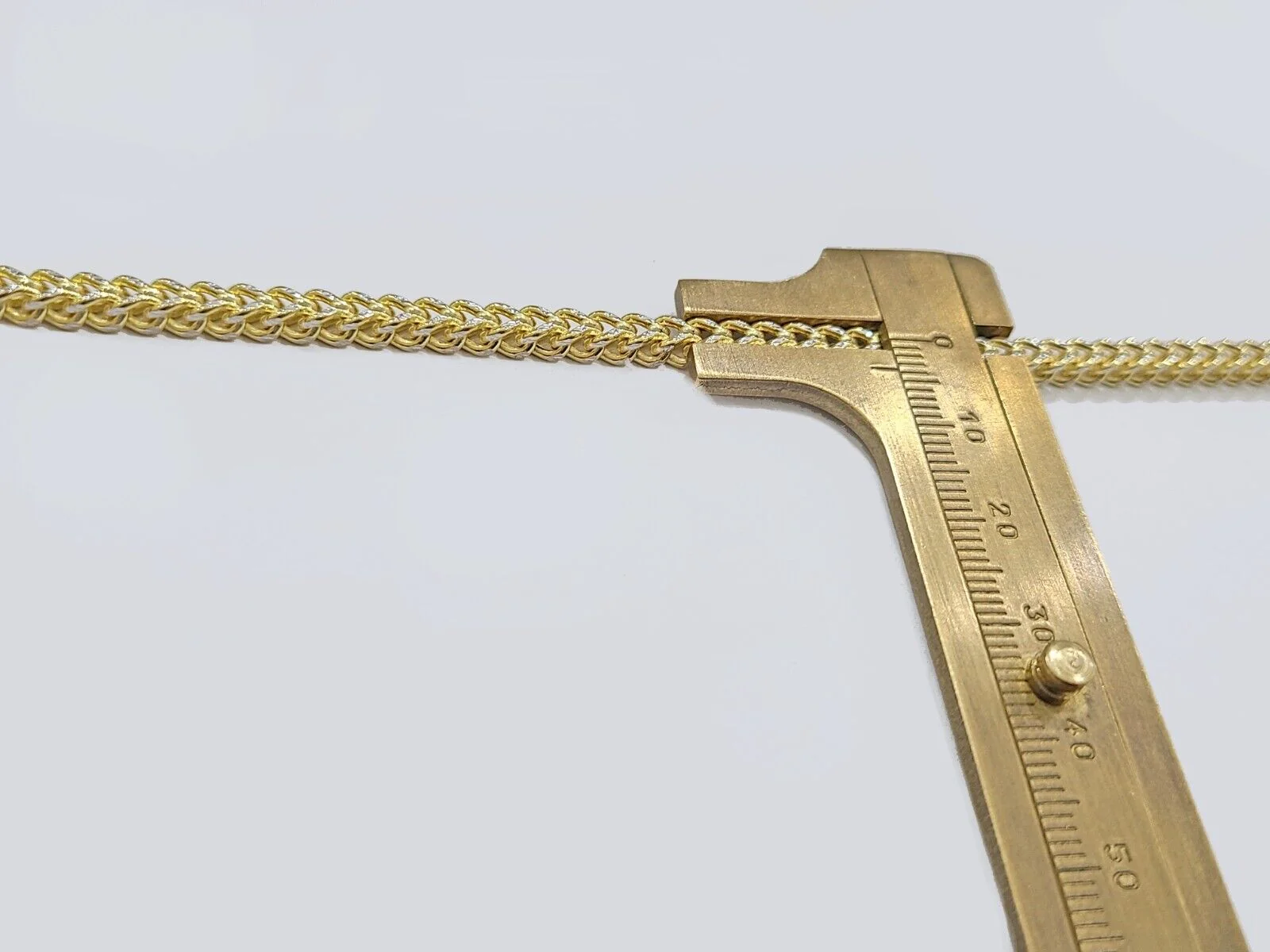 14k Yellow Gold Franco Chain Two-tone Necklace 4mm 18 Inch Diamond Cut 14kt - Image 3